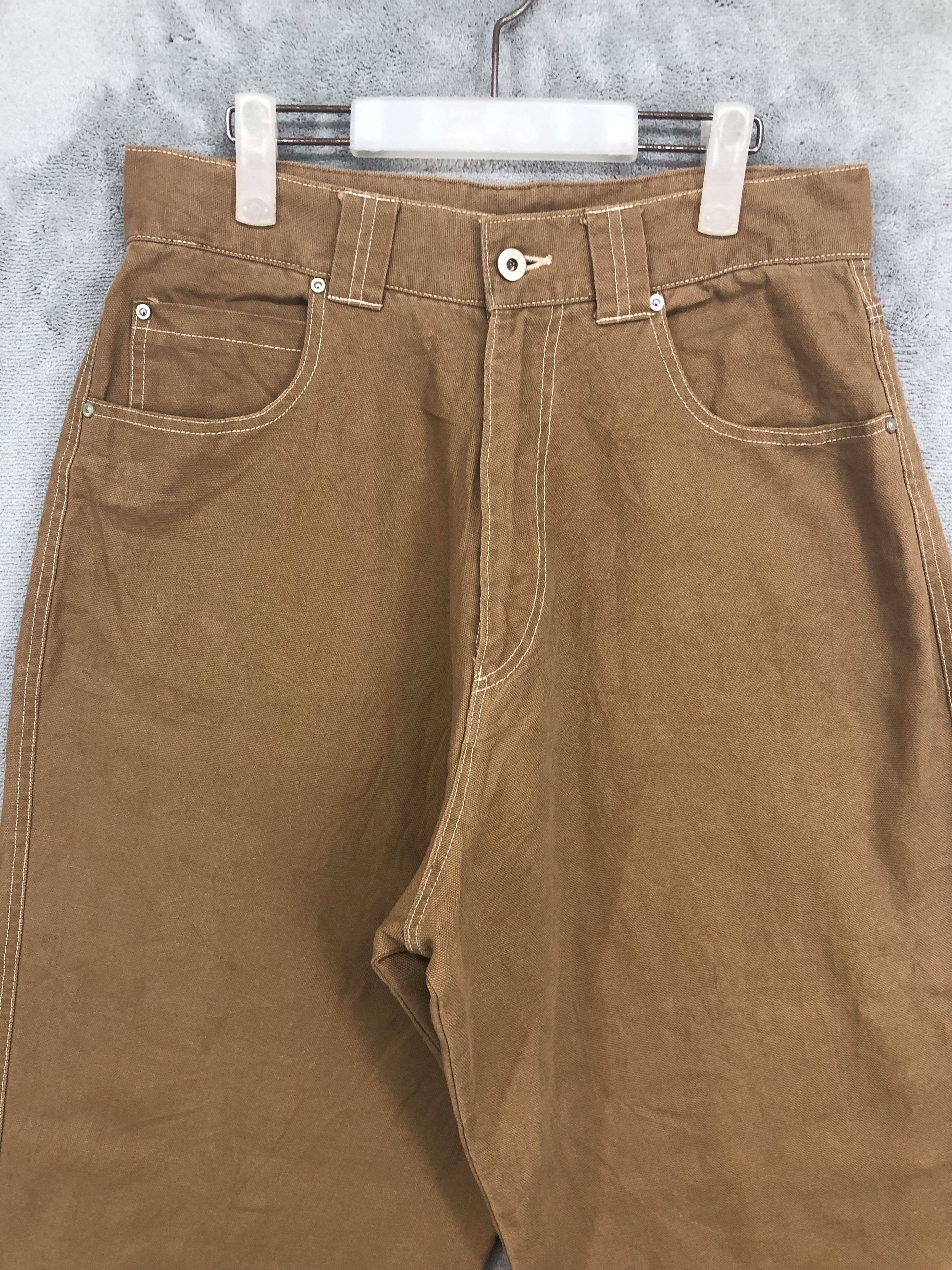 Japanese Brand Cross Brown Baggy Big Pocket Jeans Size US 30 / EU 46 - 3 Thumbnail