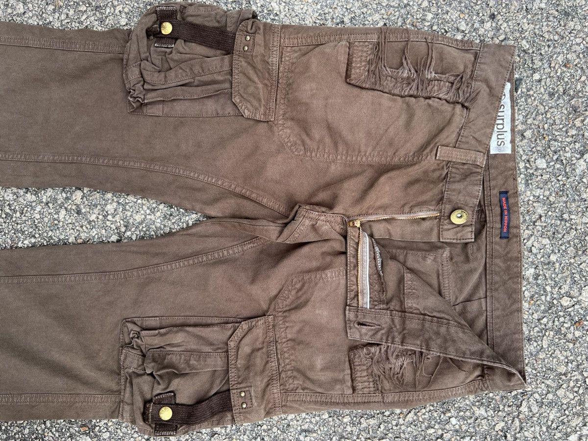 Japanese Brand SURPLUS DARK BROWN CARGO PANTS MULTIPOCKET TRAVIS SCOT STYLE Size US 30 / EU 46 - 9 Thumbnail