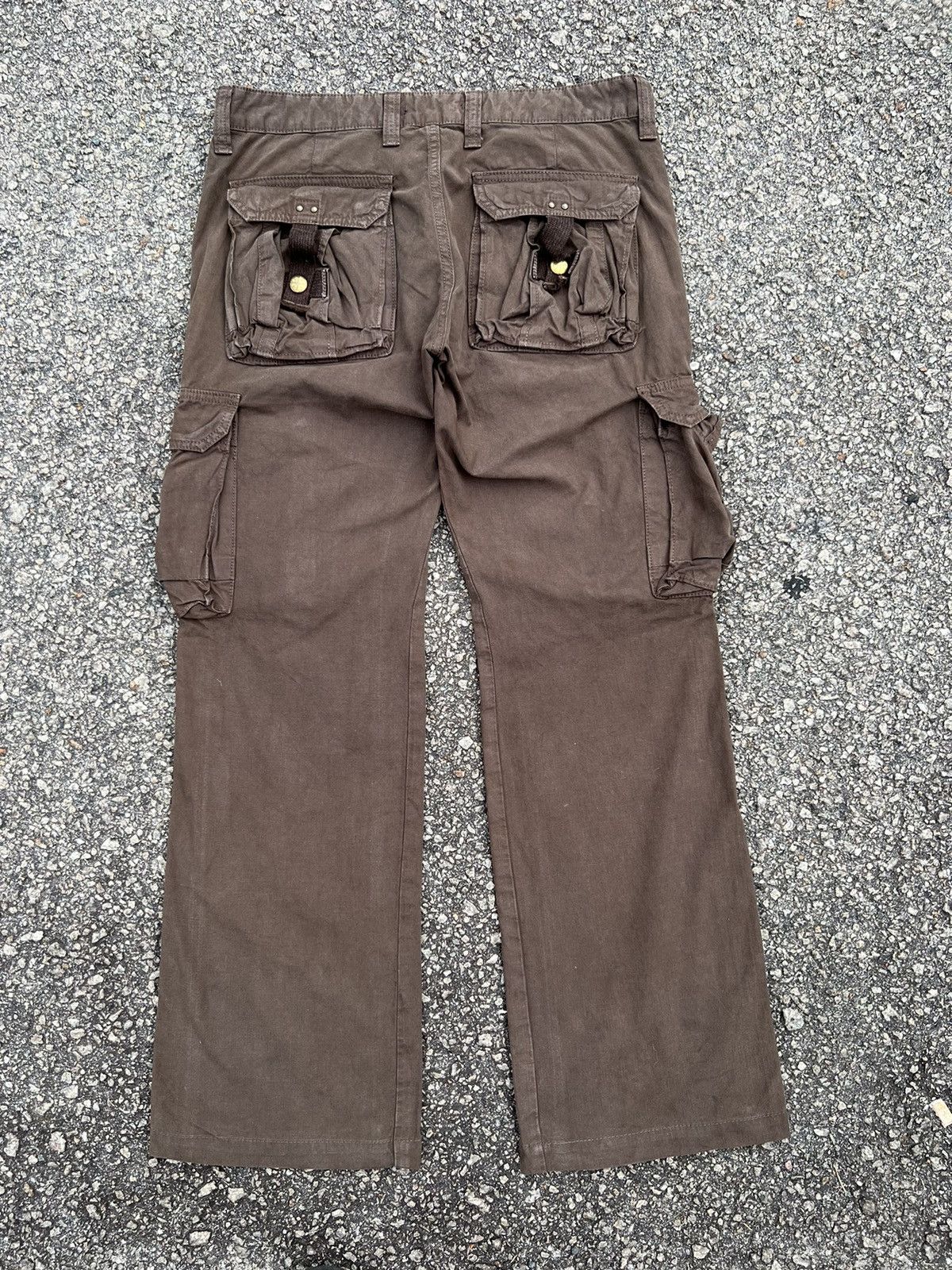 Japanese Brand SURPLUS DARK BROWN CARGO PANTS MULTIPOCKET TRAVIS SCOT STYLE Size US 30 / EU 46 - 2 Thumbnail