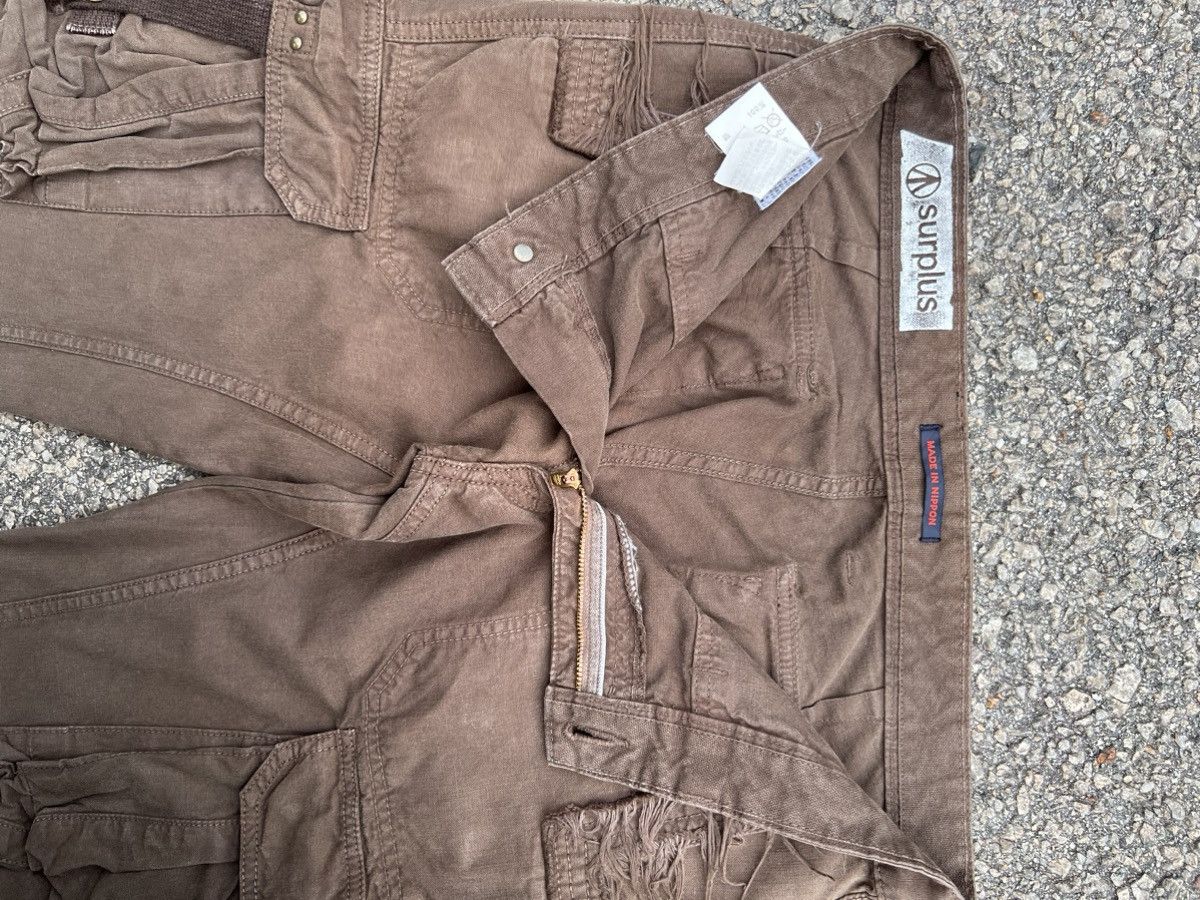Japanese Brand SURPLUS DARK BROWN CARGO PANTS MULTIPOCKET TRAVIS SCOT STYLE Size US 30 / EU 46 - 18 Thumbnail
