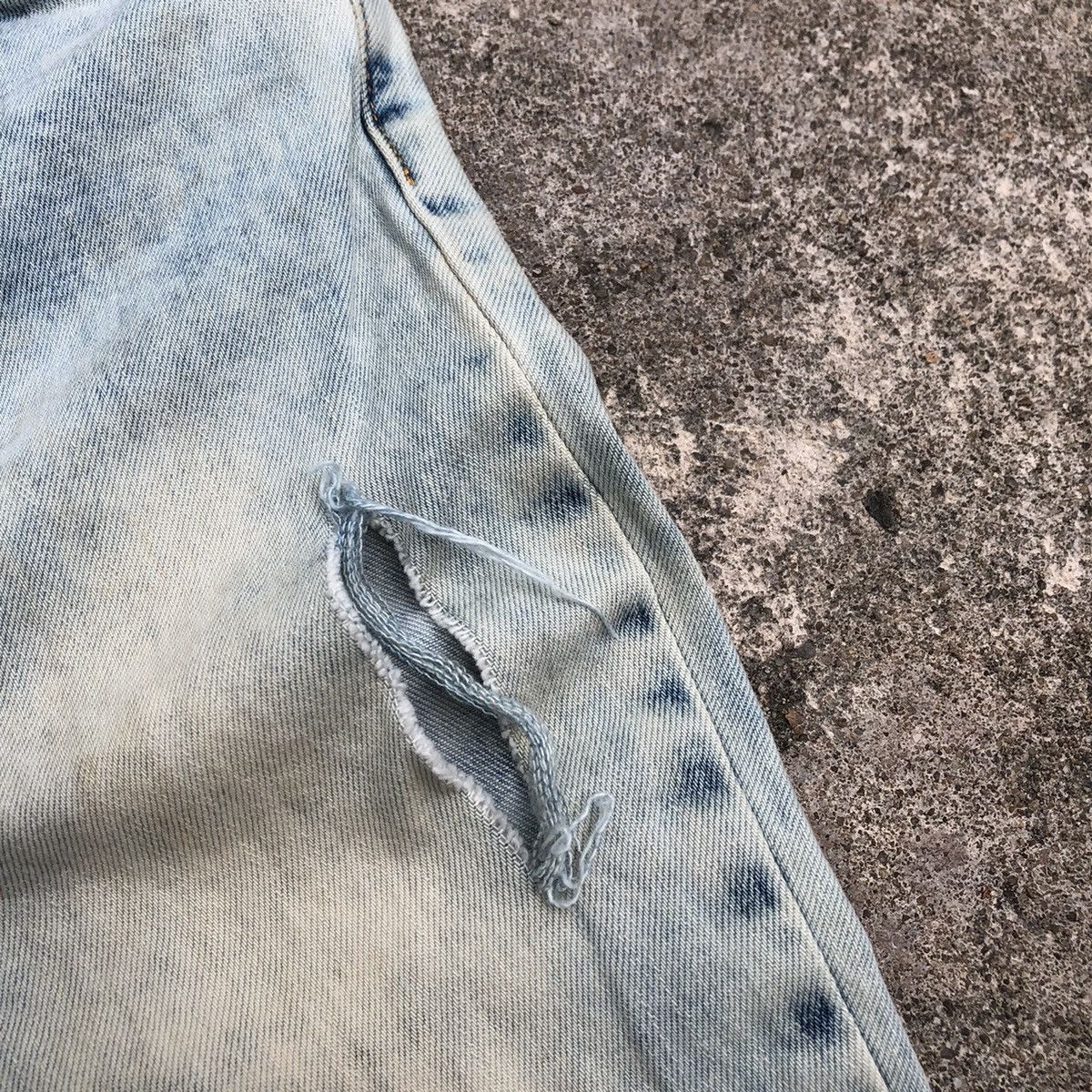 Acne Studios × Vintage 🔥Rare🔥Acne Studios Flex Silver Stoned Wash Rips Denim Jeans Size 24" / US 00 / IT 34 - 11 Thumbnail