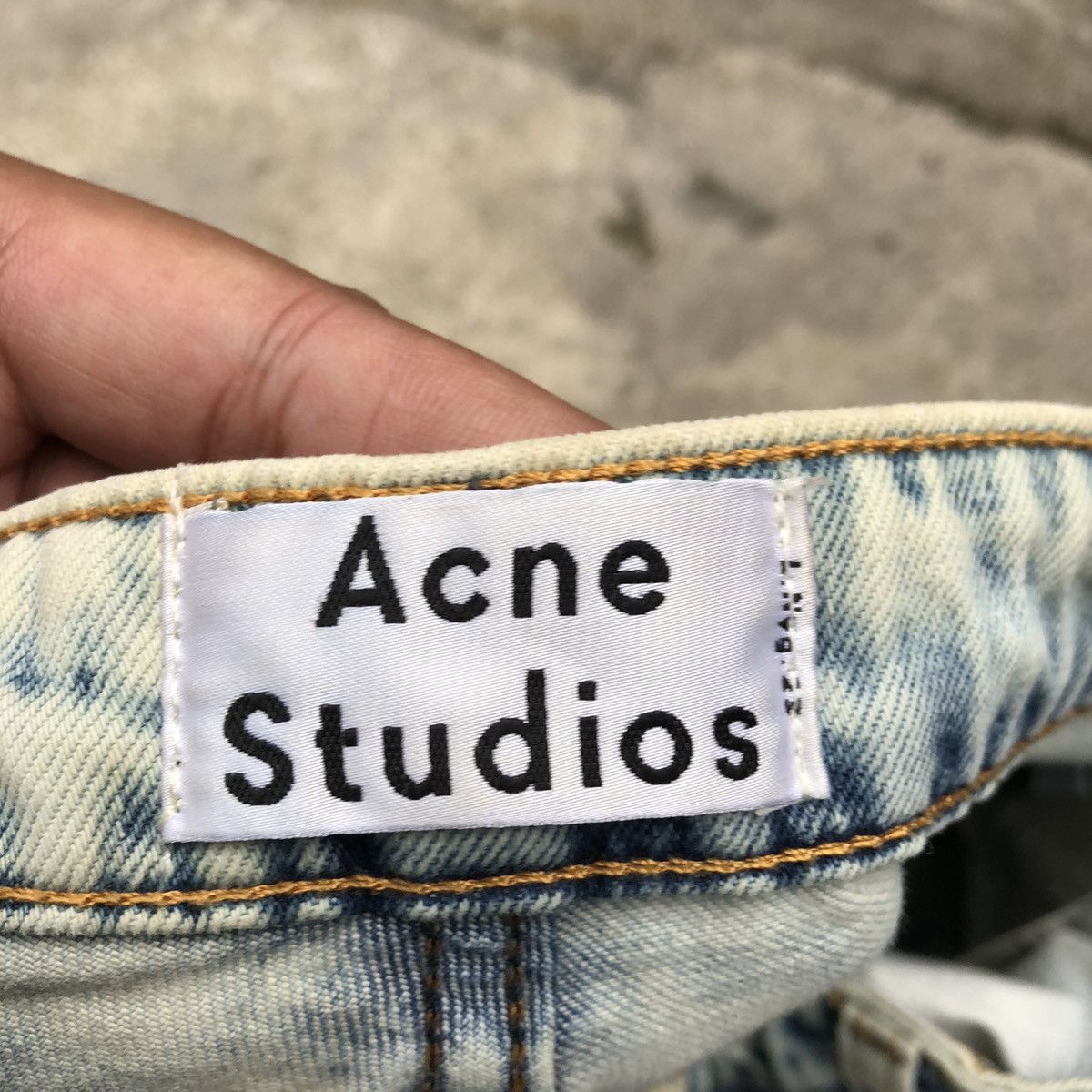 Acne Studios × Vintage 🔥Rare🔥Acne Studios Flex Silver Stoned Wash Rips Denim Jeans Size 24" / US 00 / IT 34 - 14 Thumbnail