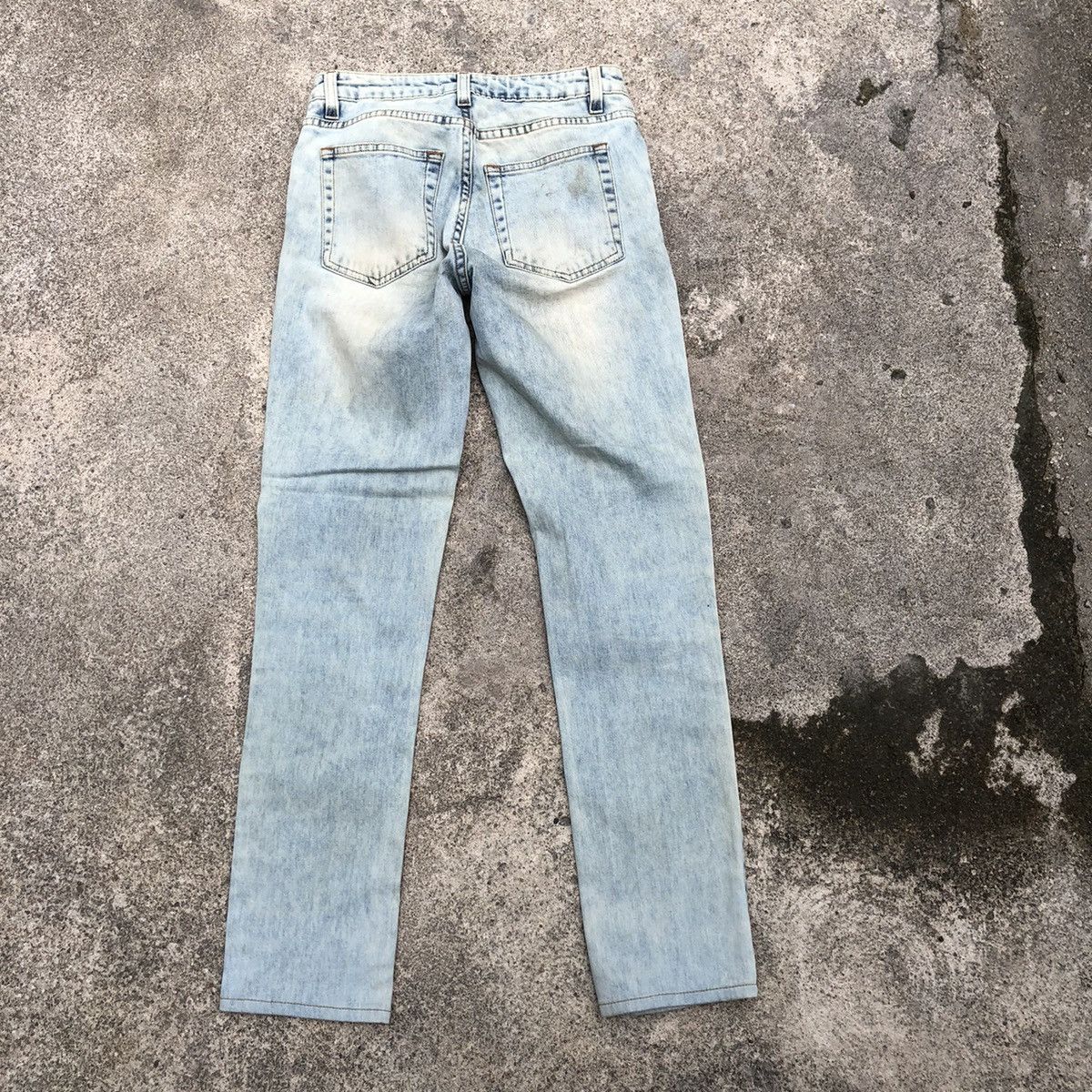 Acne Studios × Vintage 🔥Rare🔥Acne Studios Flex Silver Stoned Wash Rips Denim Jeans Size 24" / US 00 / IT 34 - 4 Thumbnail