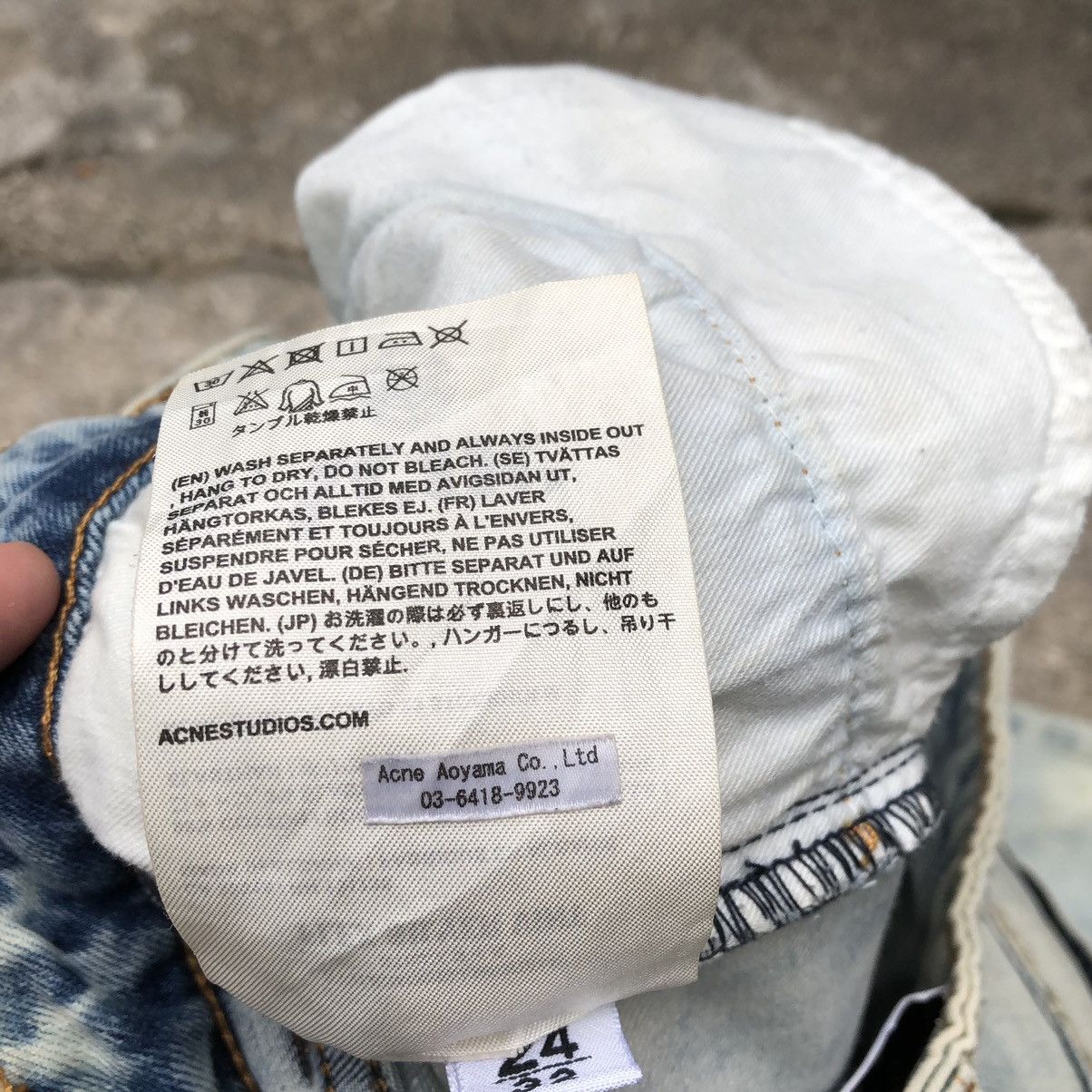 Acne Studios × Vintage 🔥Rare🔥Acne Studios Flex Silver Stoned Wash Rips Denim Jeans Size 24" / US 00 / IT 34 - 16 Thumbnail