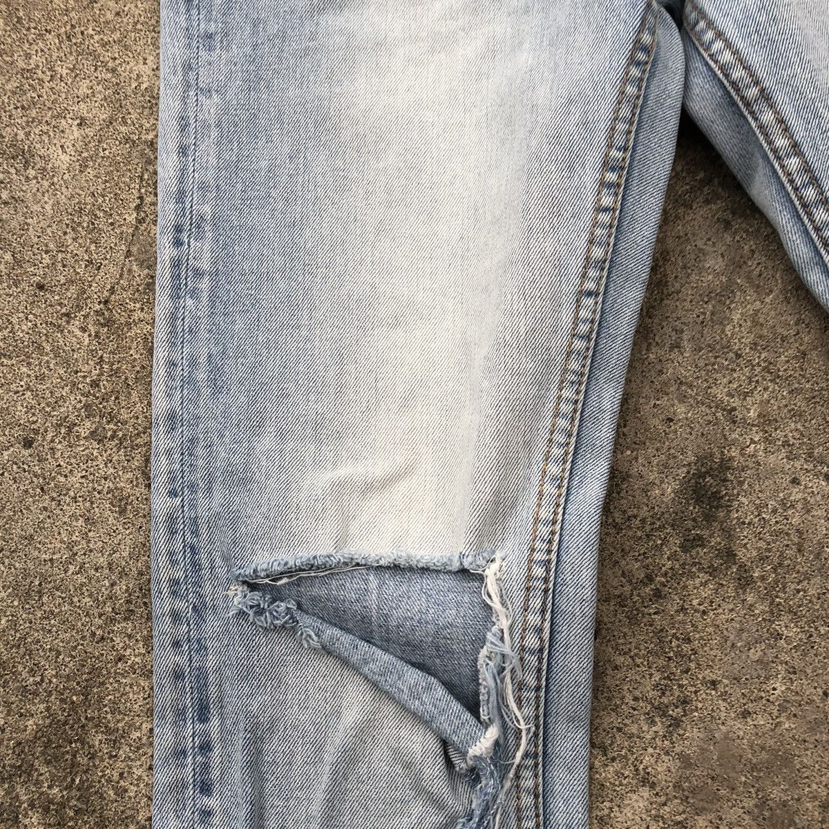 Japanese Brand 🔥Rare🔥🇯🇵Rodeo Crown Stone Wash Rips Distress Denim Jeans Size 29" - 8 Thumbnail