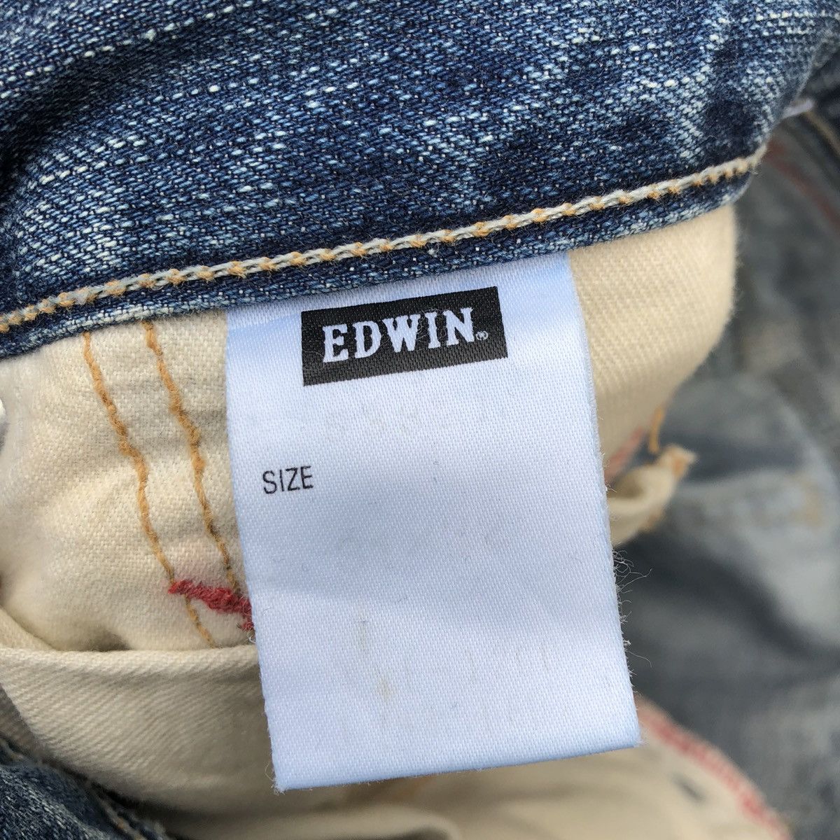 Edwin × Vintage 🔥Rare🔥Edwin 503 Miss Rude Stone Wash Boot Cut Distress Jeans Size 31" - 16 Thumbnail