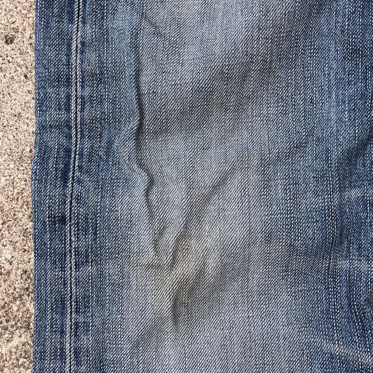 Edwin × Vintage 🔥Rare🔥Edwin 503 Miss Rude Stone Wash Boot Cut Distress Jeans Size 31" - 12 Thumbnail