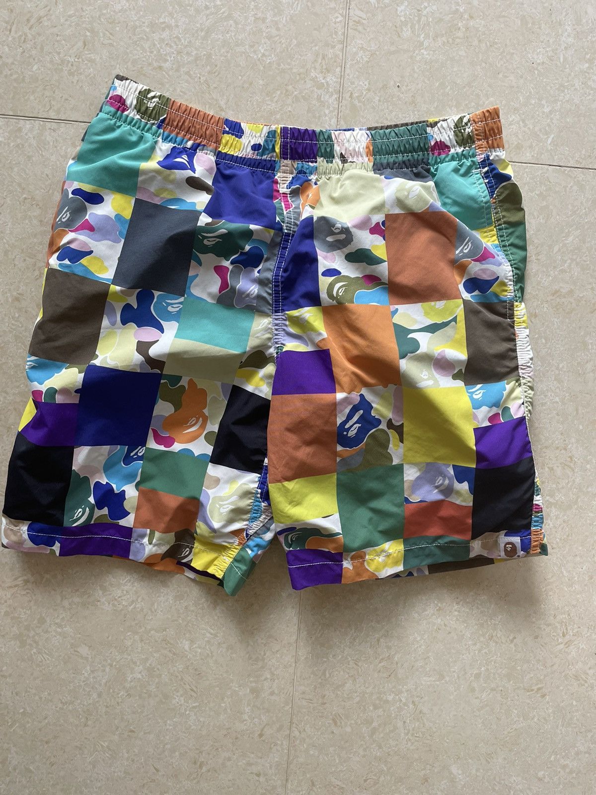 image of Bape Color Block Camo Short S, Men's (Size 30)