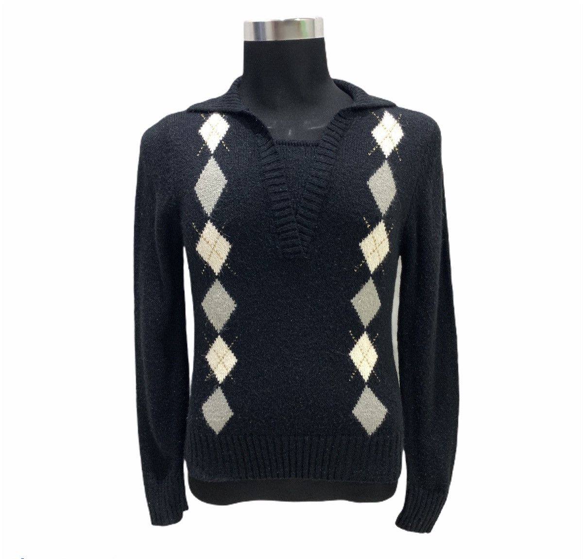 Jeremy Argyle × Lyle & Scott LYLE&SCOTT Argyle Intarsia Native Knitwear Pullover Sweater Size US M / EU 48-50 / 2 - 1 Thumbnail