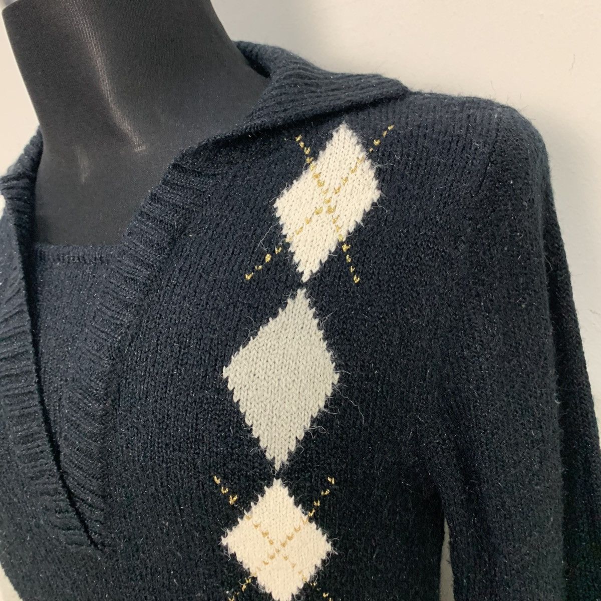 Jeremy Argyle × Lyle & Scott LYLE&SCOTT Argyle Intarsia Native Knitwear Pullover Sweater Size US M / EU 48-50 / 2 - 6 Thumbnail