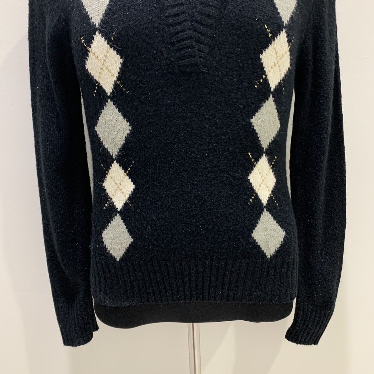 Jeremy Argyle × Lyle & Scott LYLE&SCOTT Argyle Intarsia Native Knitwear Pullover Sweater Size US M / EU 48-50 / 2 - 4 Thumbnail