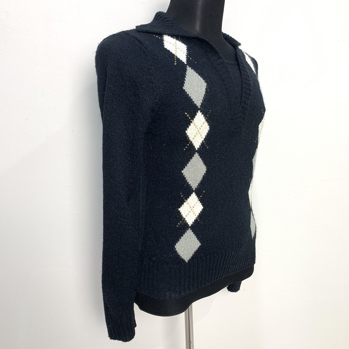 Jeremy Argyle × Lyle & Scott LYLE&SCOTT Argyle Intarsia Native Knitwear Pullover Sweater Size US M / EU 48-50 / 2 - 7 Thumbnail