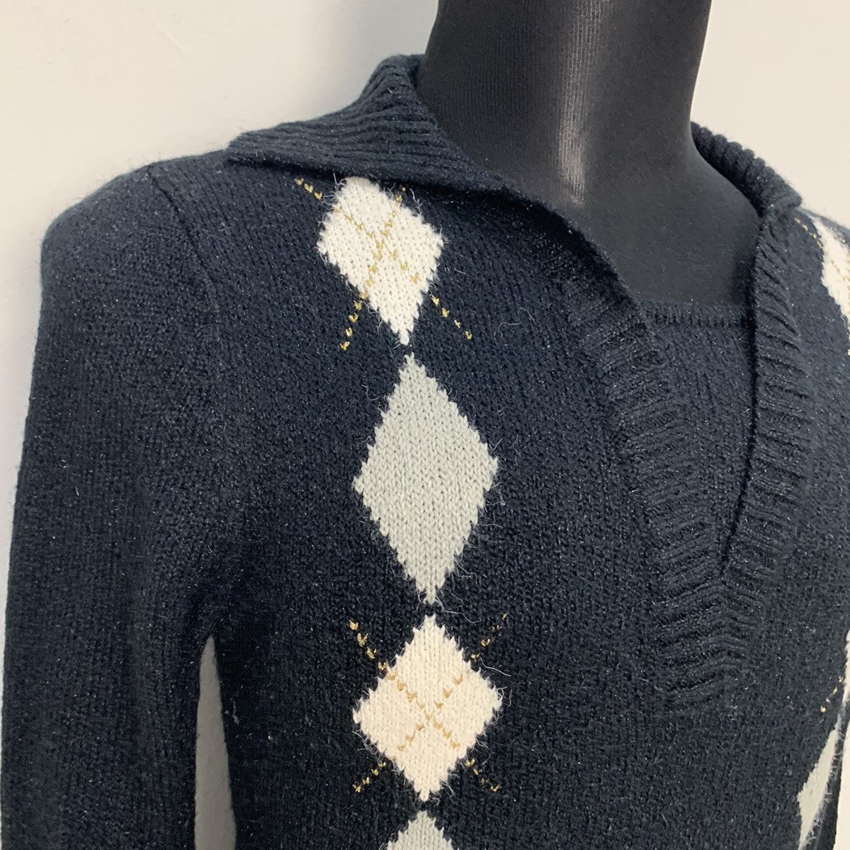 Jeremy Argyle × Lyle & Scott LYLE&SCOTT Argyle Intarsia Native Knitwear Pullover Sweater Size US M / EU 48-50 / 2 - 5 Thumbnail