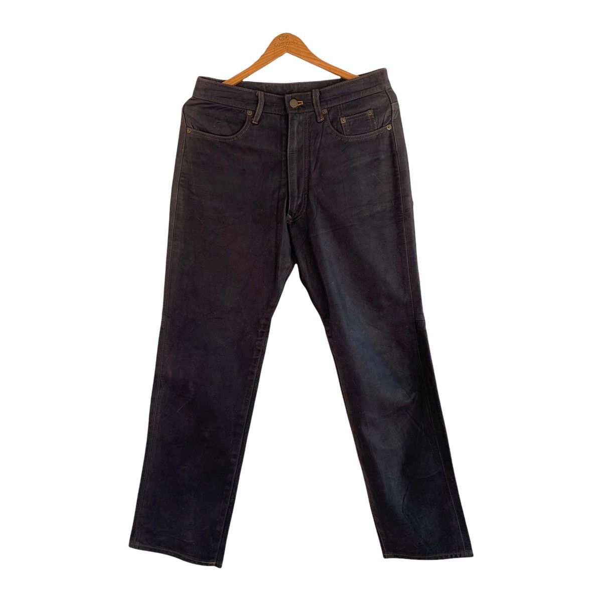 Japanese Brand × Leather Explorer Jeans Leather Pant Size US 30 / EU 46 - 2 Thumbnail