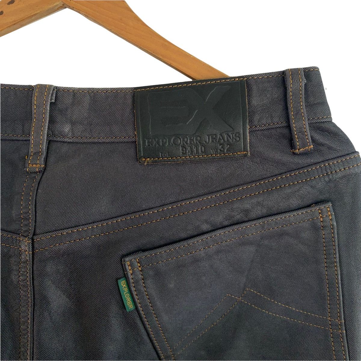 Japanese Brand × Leather Explorer Jeans Leather Pant Size US 30 / EU 46 - 7 Thumbnail