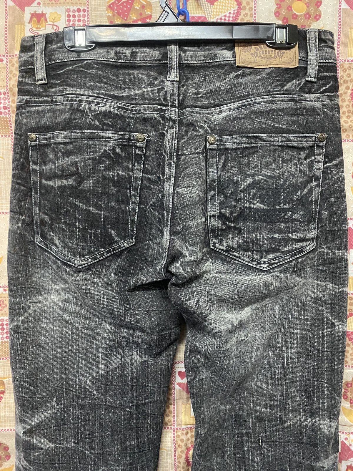 Hysteric Glamour × Japanese Brand × Tornado Mart Japanese Creation Designer Grunge Punk Lightning Black Jeans Size US 33 - 7 Thumbnail