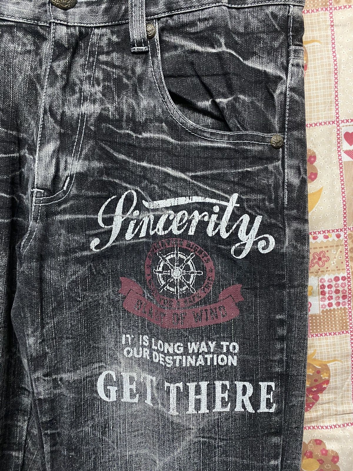 Hysteric Glamour × Japanese Brand × Tornado Mart Japanese Creation Designer Grunge Punk Lightning Black Jeans Size US 33 - 5 Thumbnail