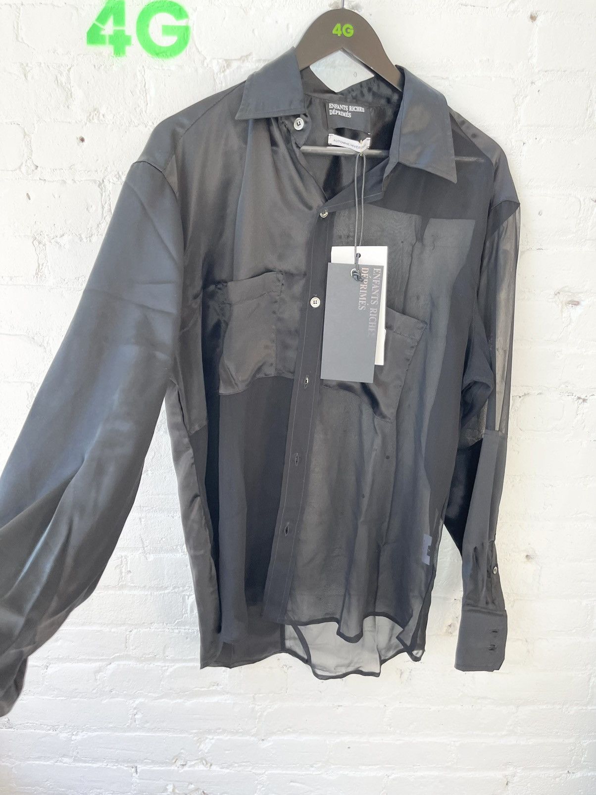 Enfants Riches Deprimes ERD 100% SILK SHEER SHIRT NEW SEXY Size US L / EU 52-54 / 3 - 8 Thumbnail