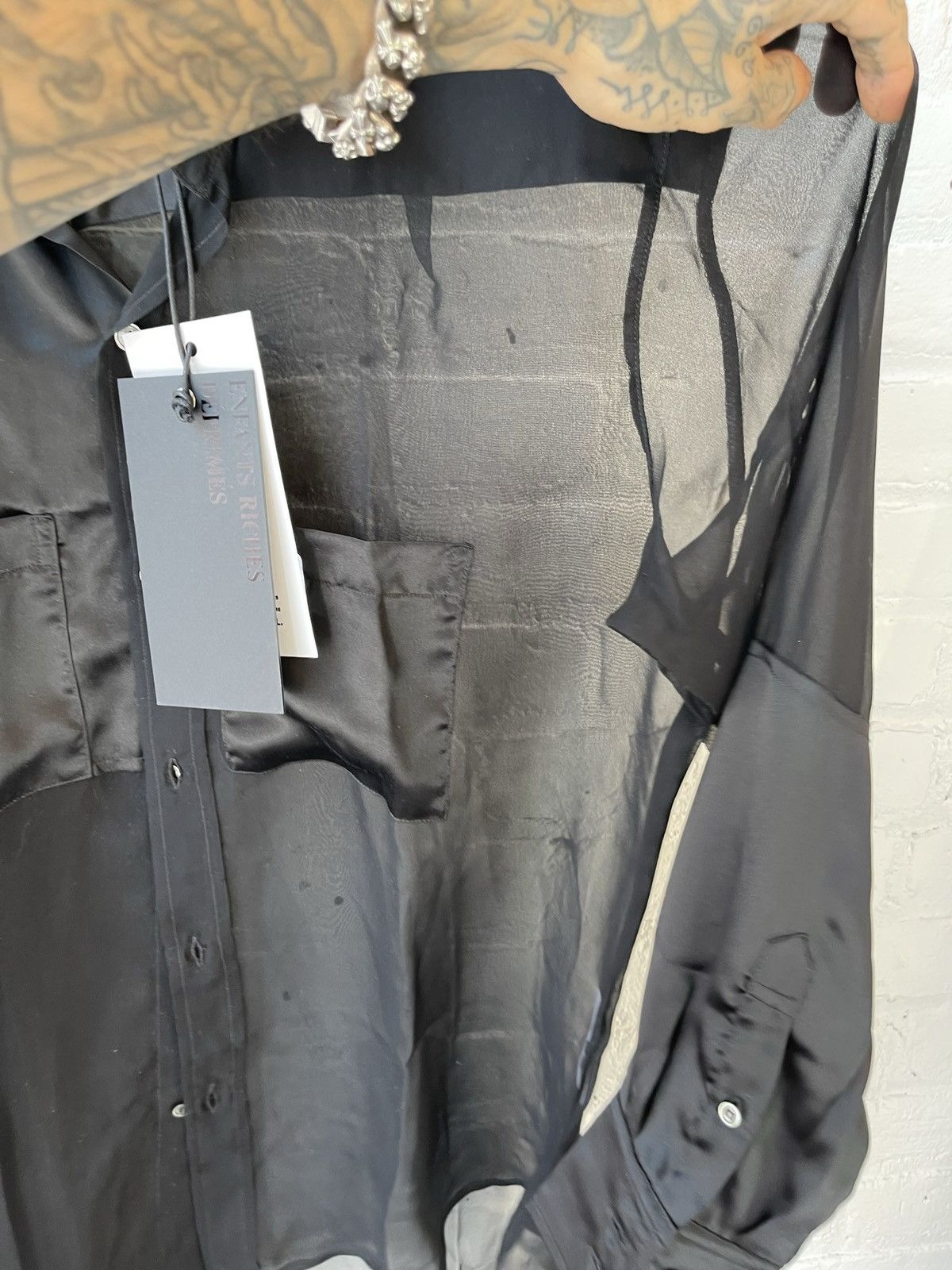 Enfants Riches Deprimes ERD 100% SILK SHEER SHIRT NEW SEXY Size US L / EU 52-54 / 3 - 9 Thumbnail