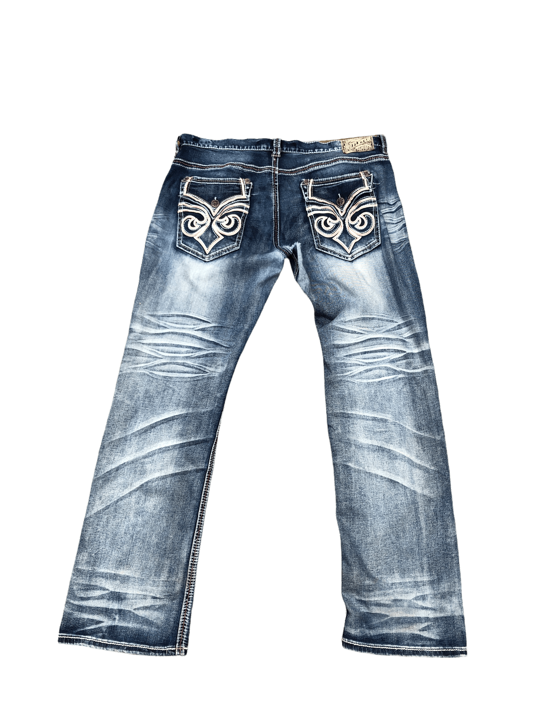 Affliction × Vintage Vintage Affliction Embroidered Jeans Size 40 RARE Size US 40 / EU 56 - 2 Thumbnail
