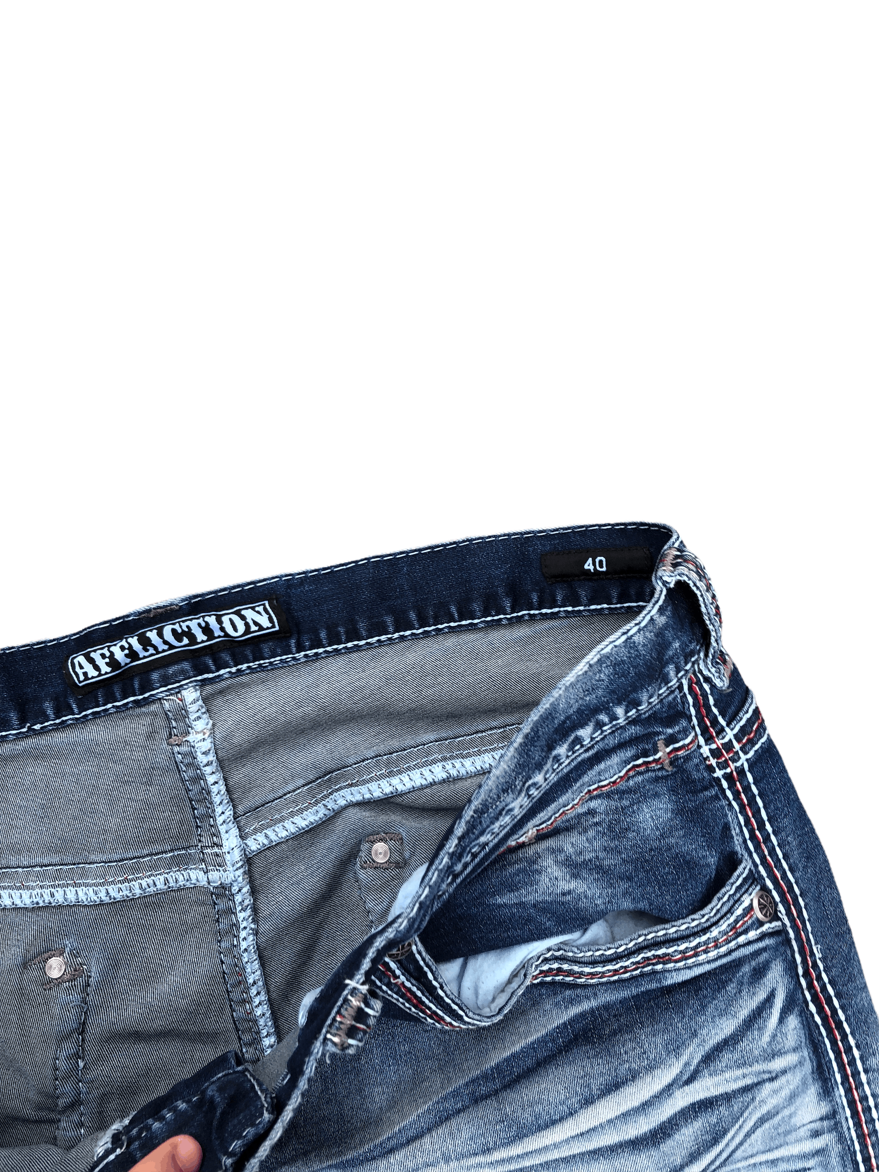 Affliction × Vintage Vintage Affliction Embroidered Jeans Size 40 RARE Size US 40 / EU 56 - 6 Thumbnail