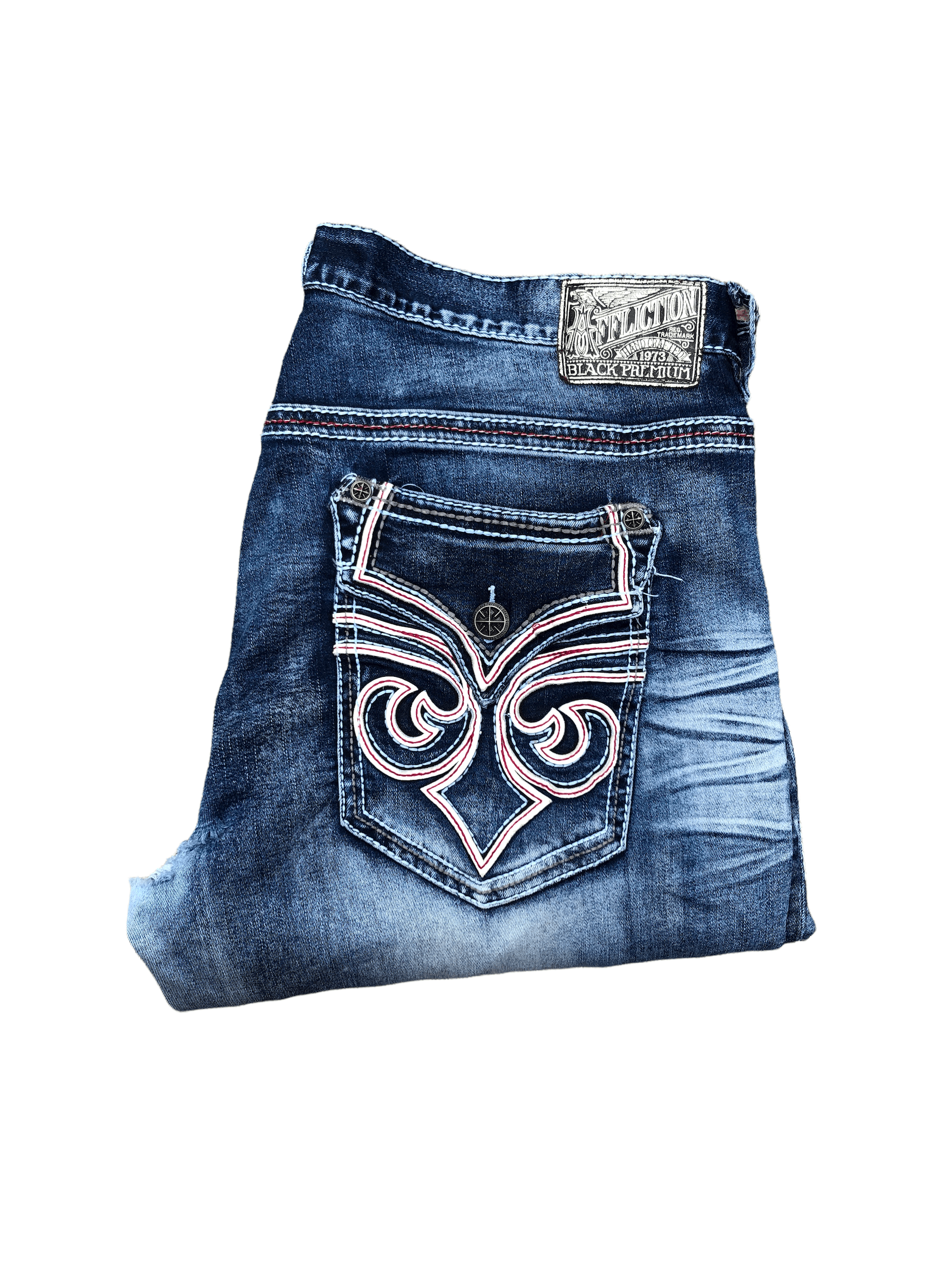 Affliction × Vintage Vintage Affliction Embroidered Jeans Size 40 RARE Size US 40 / EU 56 - 1 Thumbnail