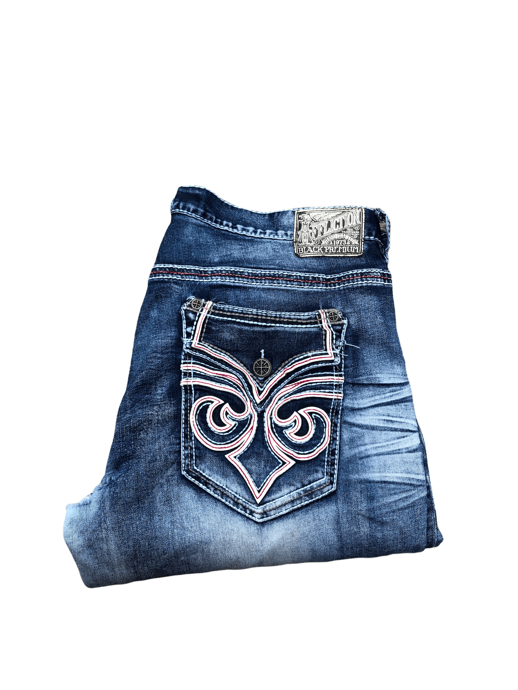 Affliction × Vintage Vintage Affliction Embroidered Jeans Size 40 RARE Size US 40 / EU 56 - 9 Thumbnail