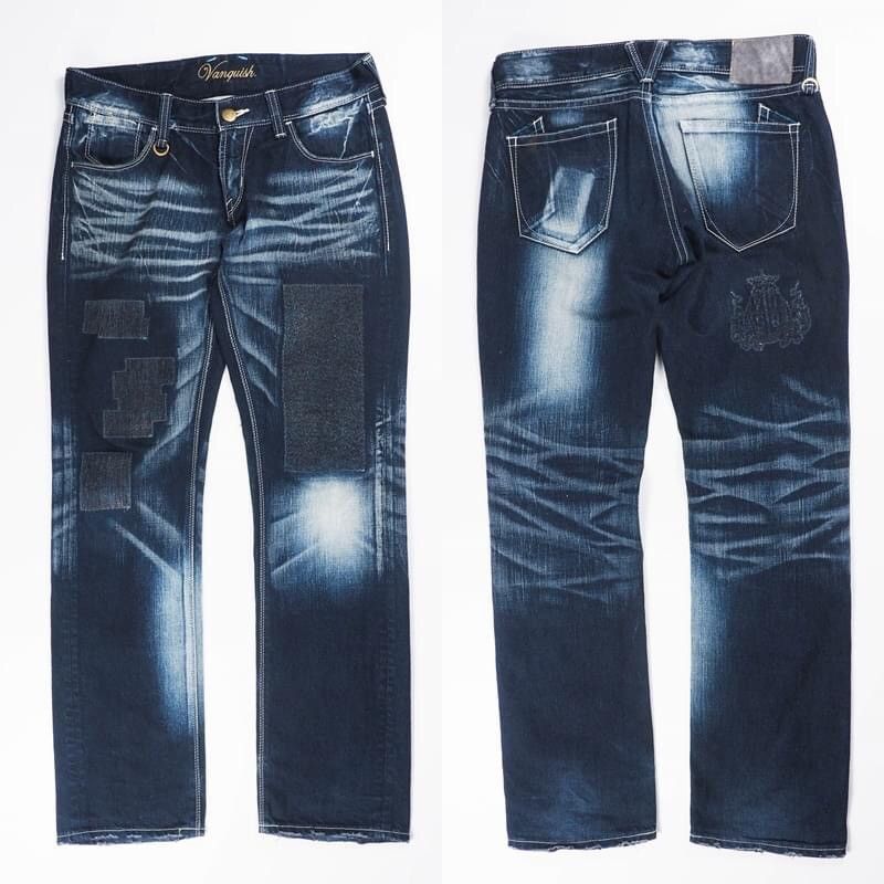 Japanese Brand × Vanquish VANQUISH Japan Archival Design Streetwear Patchwork Jeans Size US 33 - 1 Thumbnail