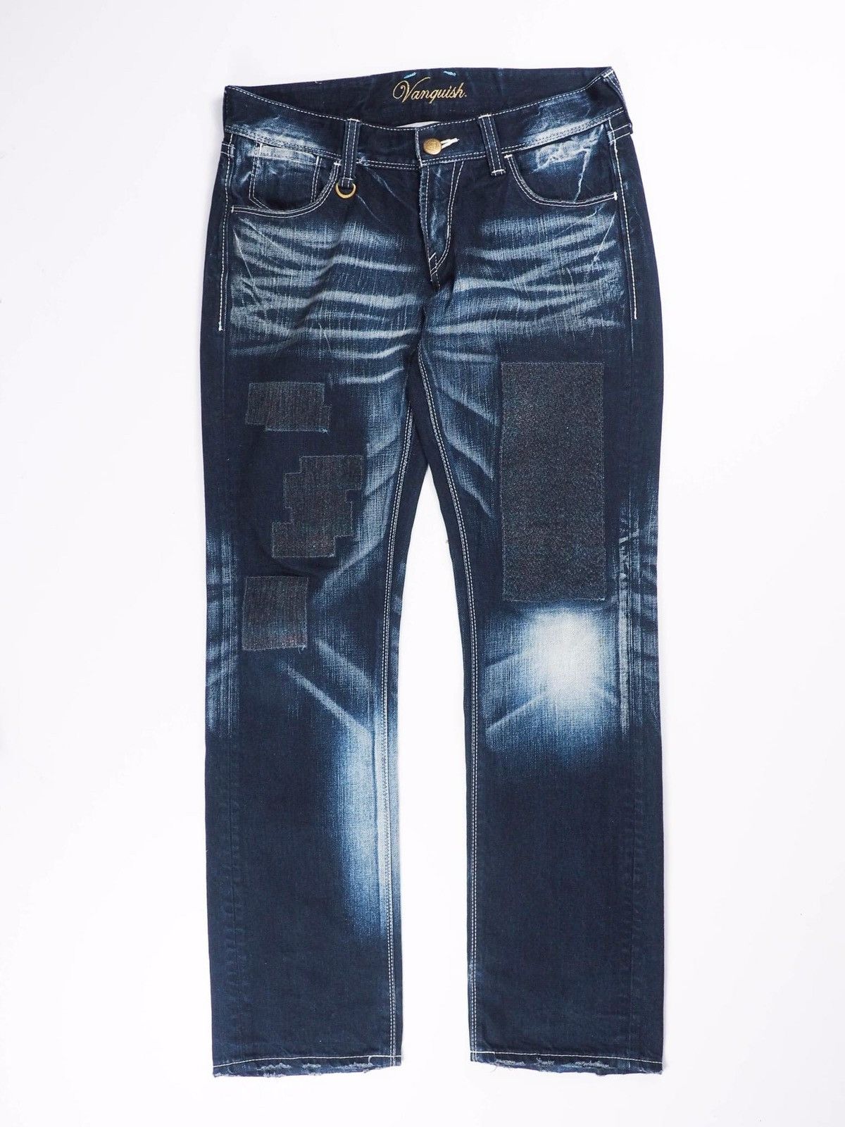 Japanese Brand × Vanquish VANQUISH Japan Archival Design Streetwear Patchwork Jeans Size US 33 - 2 Thumbnail