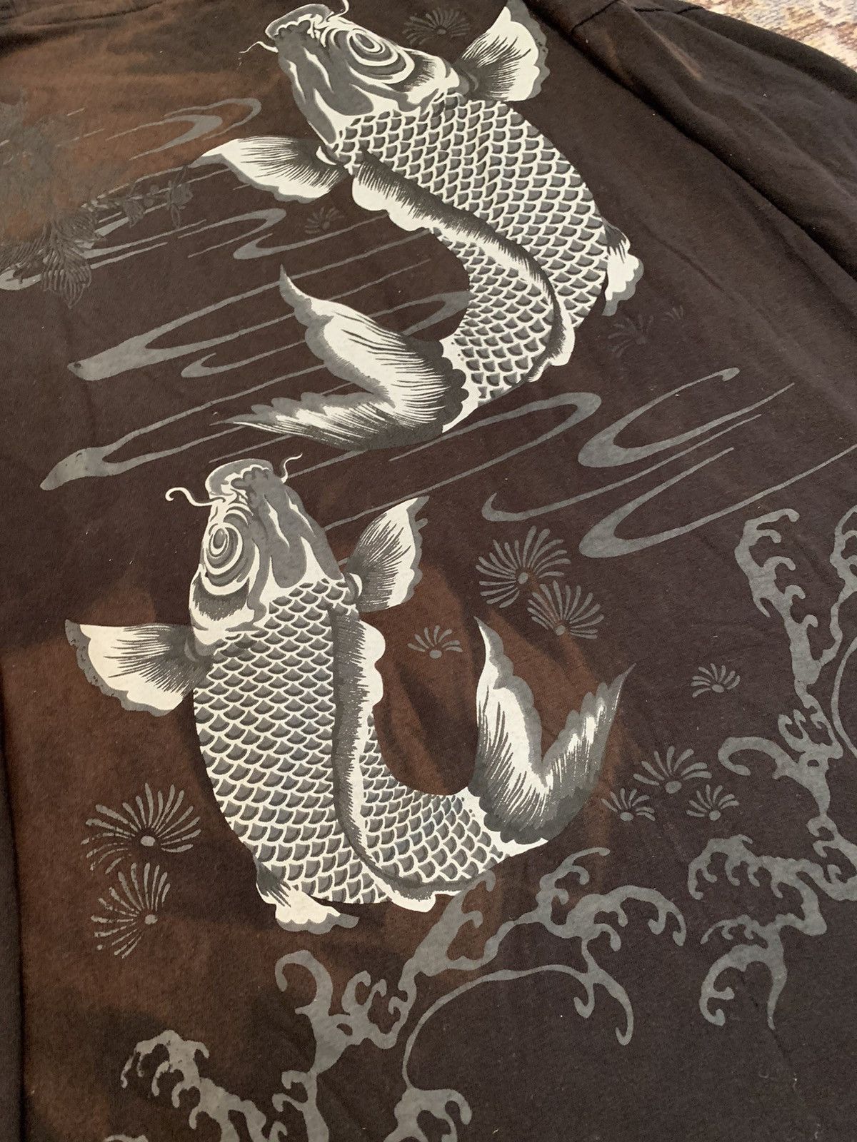 Other Vintage Beautiful Sunfaded Japan Sukajan Koi Fish Design Size US XL / EU 56 / 4 - 5 Thumbnail