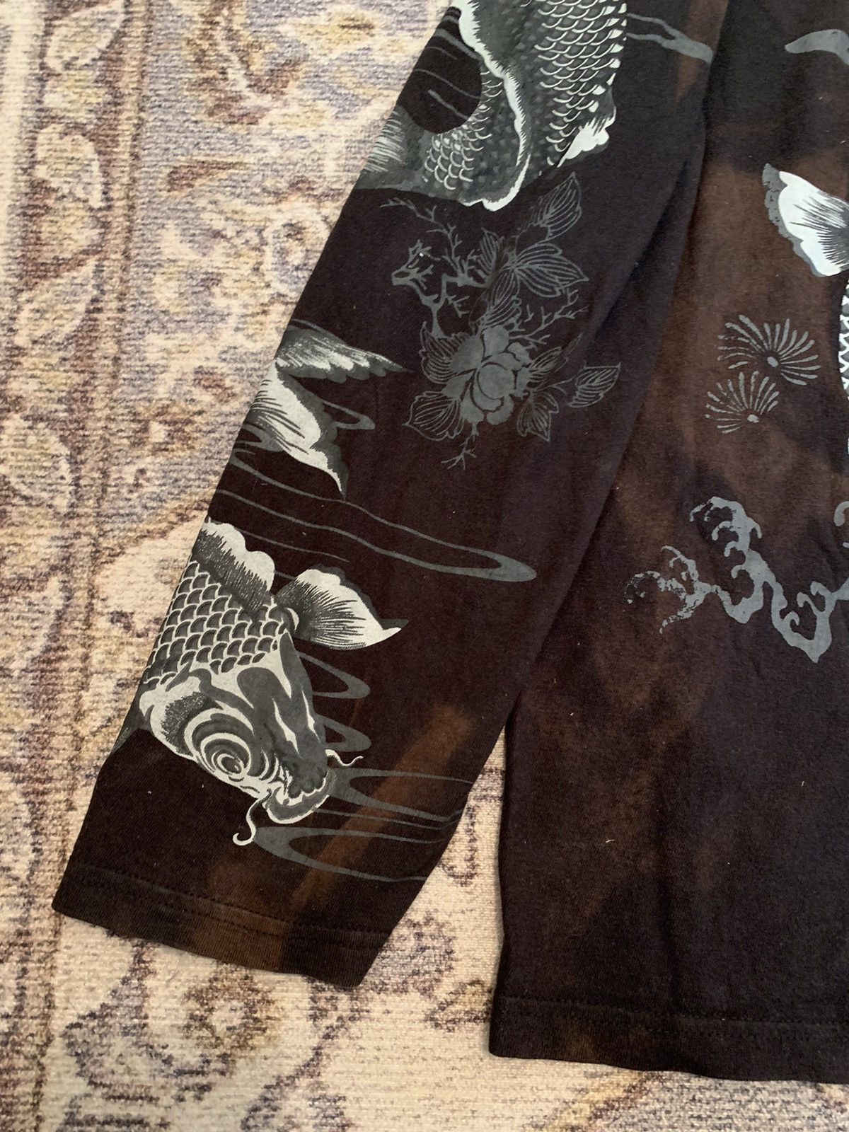 Other Vintage Beautiful Sunfaded Japan Sukajan Koi Fish Design Size US XL / EU 56 / 4 - 4 Thumbnail