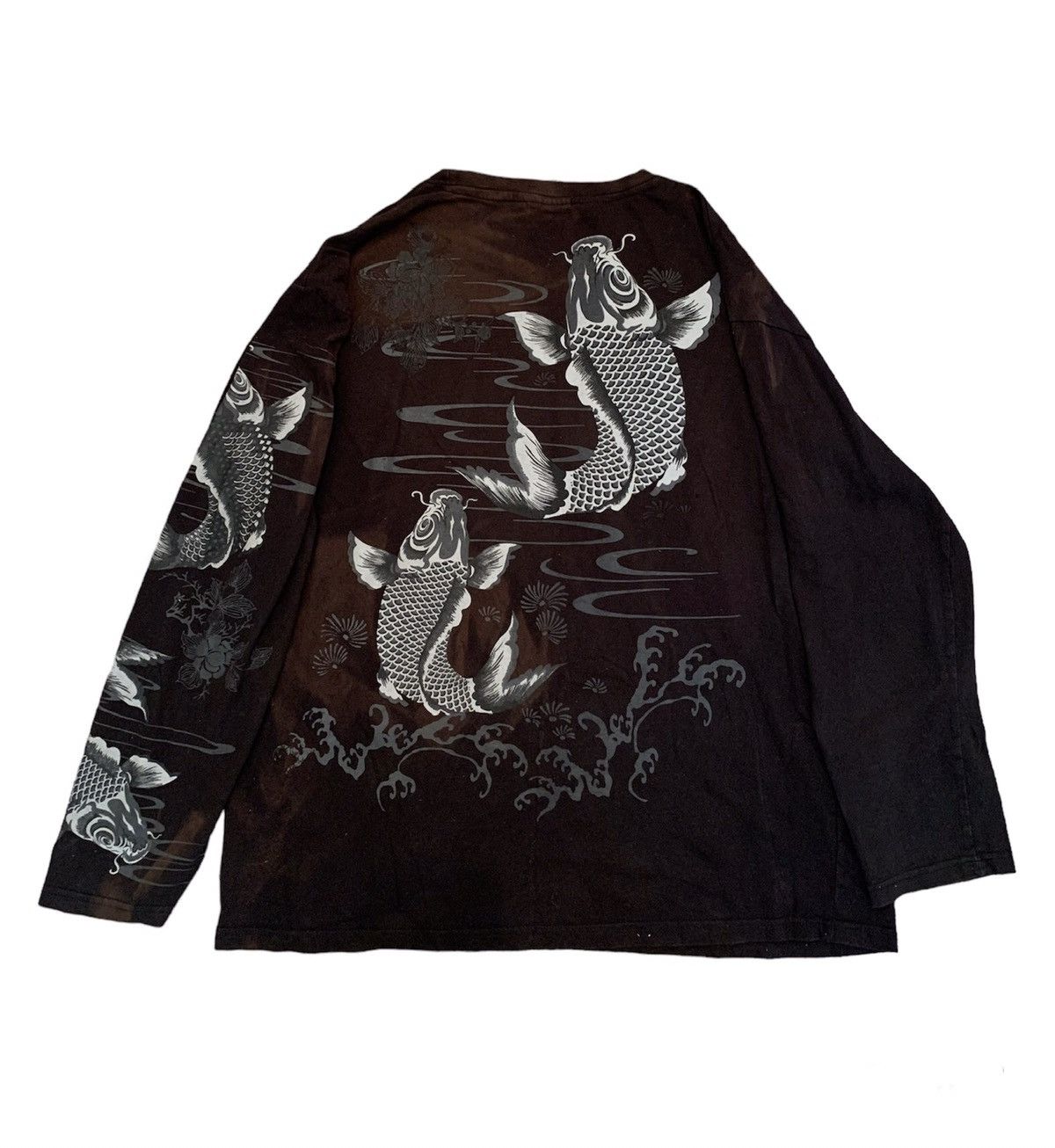 Other Vintage Beautiful Sunfaded Japan Sukajan Koi Fish Design Size US XL / EU 56 / 4 - 1 Thumbnail