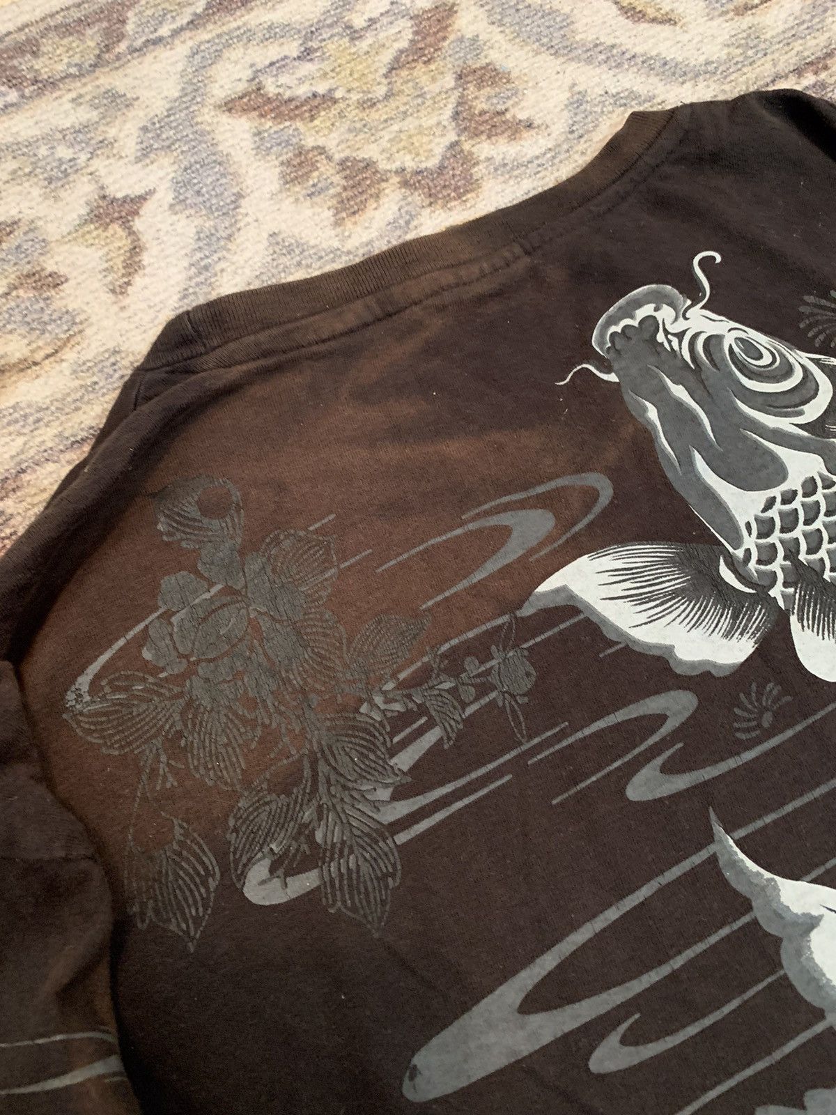 Other Vintage Beautiful Sunfaded Japan Sukajan Koi Fish Design Size US XL / EU 56 / 4 - 3 Thumbnail