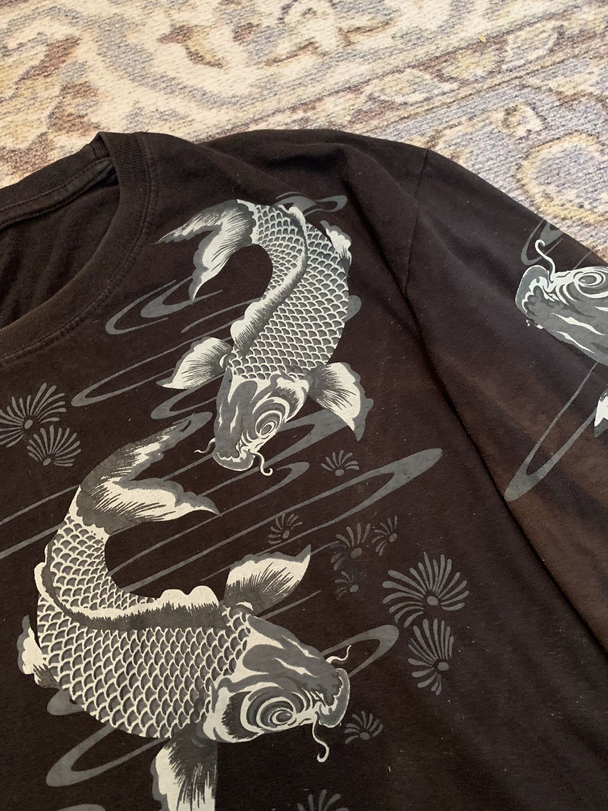 Other Vintage Beautiful Sunfaded Japan Sukajan Koi Fish Design Size US XL / EU 56 / 4 - 7 Thumbnail