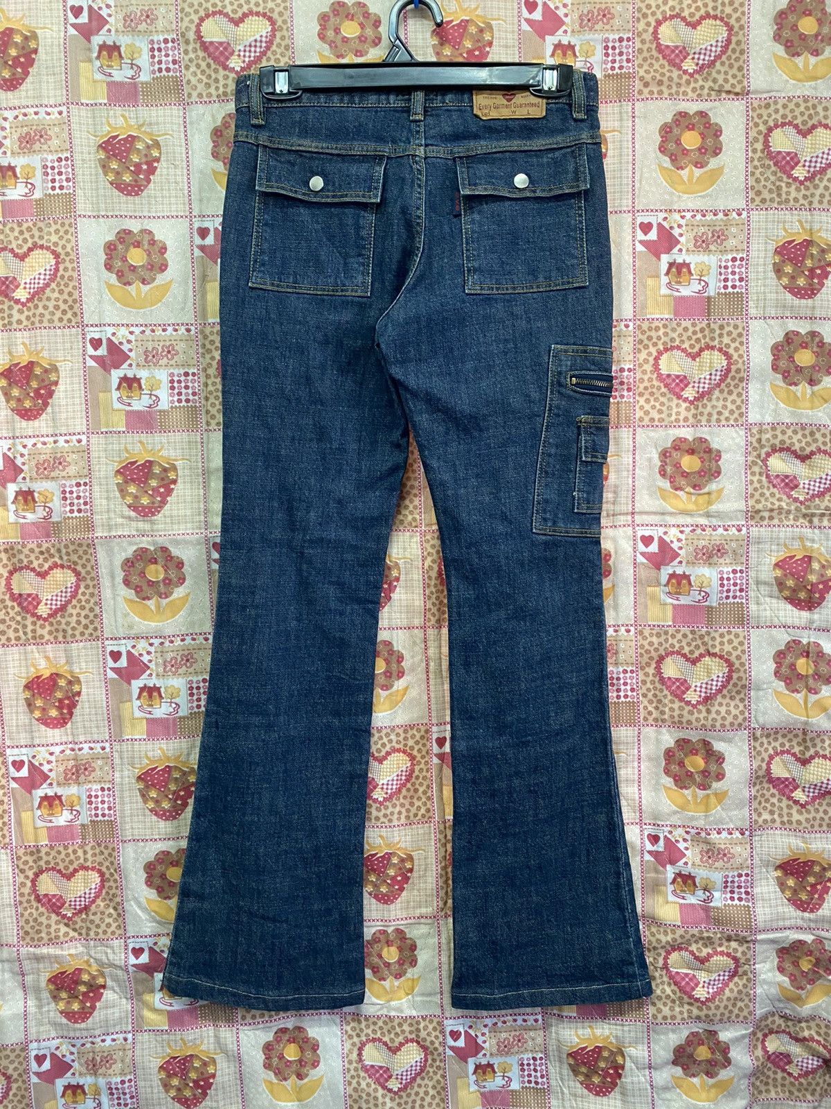Japanese Brand × Vintage Flare Jeans Japan Side Cargo Utility Denim Size 28" / US 6 / IT 42 - 7 Thumbnail