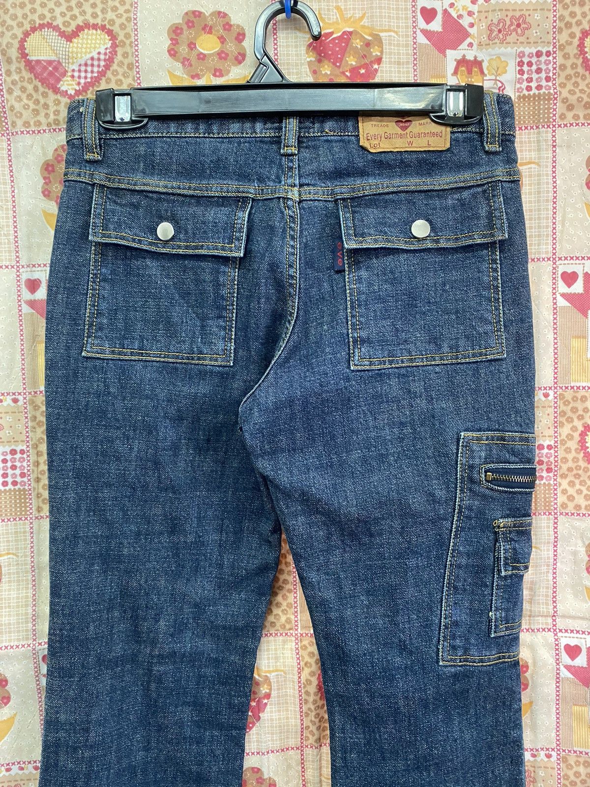 Japanese Brand × Vintage Flare Jeans Japan Side Cargo Utility Denim Size 28" / US 6 / IT 42 - 8 Thumbnail