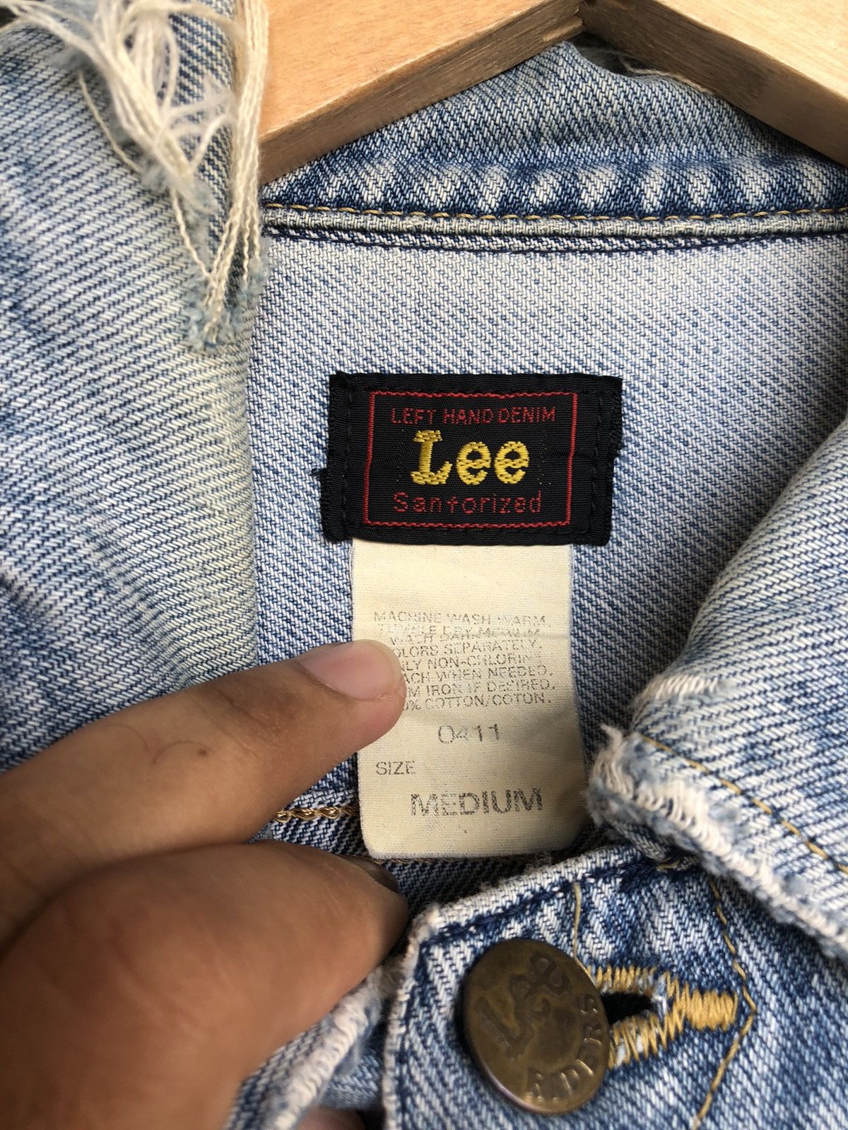 Lee Vintage 80s Lee Raider Distressed Denim Trucker Jackets Size US M / EU 48-50 / 2 - 13 Thumbnail