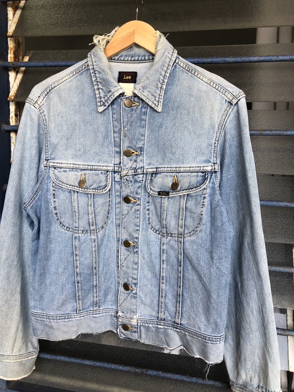 Lee Vintage 80s Lee Raider Distressed Denim Trucker Jackets Size US M / EU 48-50 / 2 - 4 Thumbnail