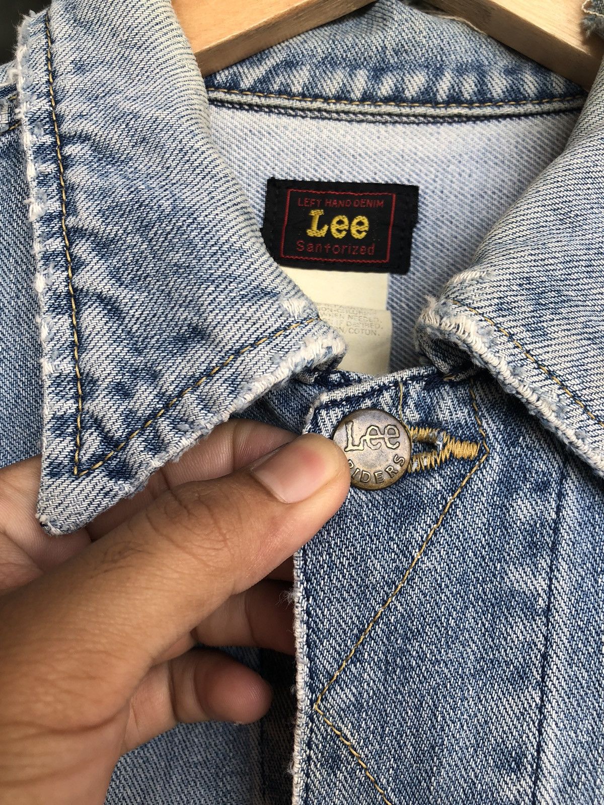 Lee Vintage 80s Lee Raider Distressed Denim Trucker Jackets Size US M / EU 48-50 / 2 - 12 Thumbnail