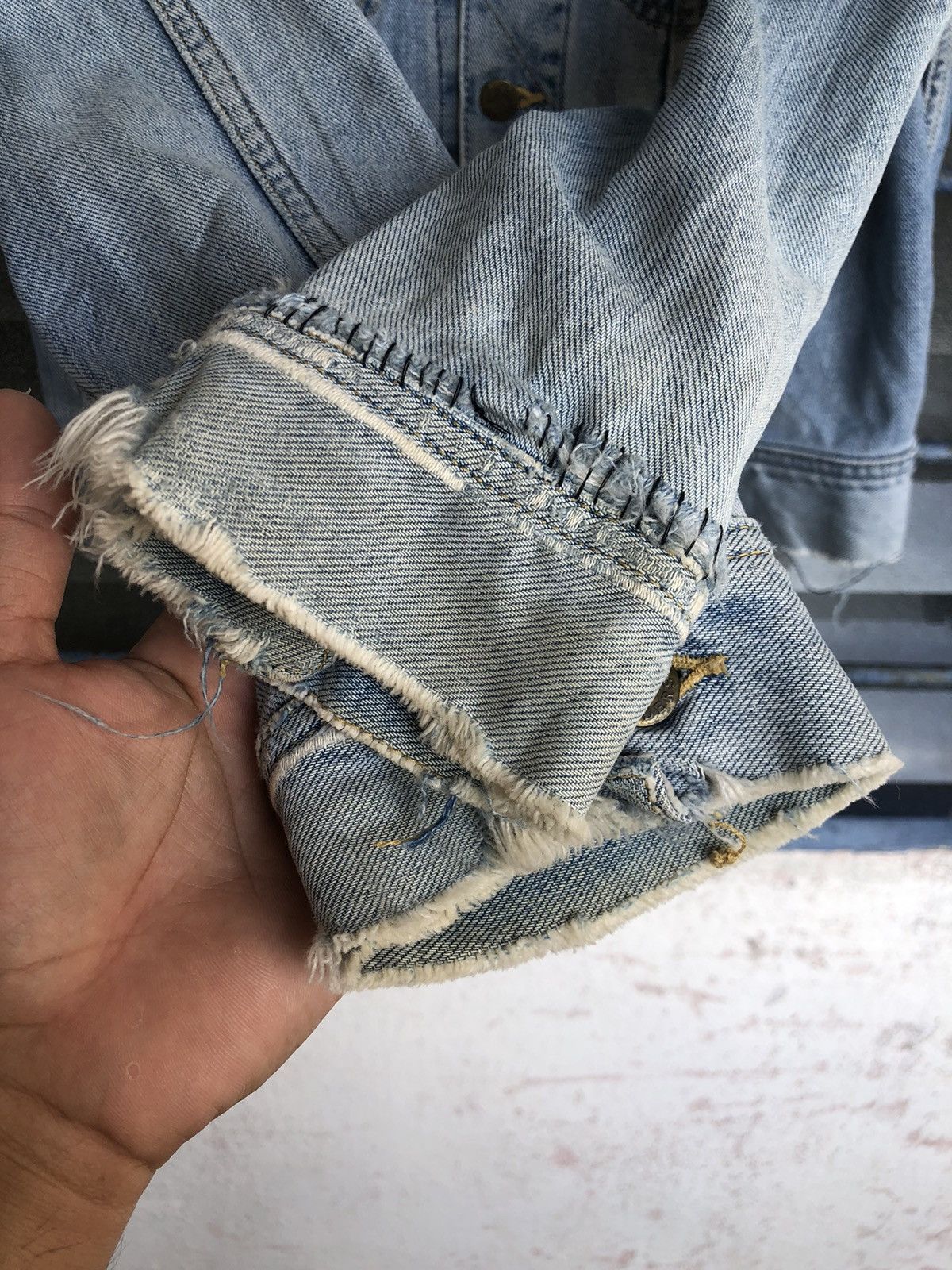 Lee Vintage 80s Lee Raider Distressed Denim Trucker Jackets Size US M / EU 48-50 / 2 - 10 Thumbnail