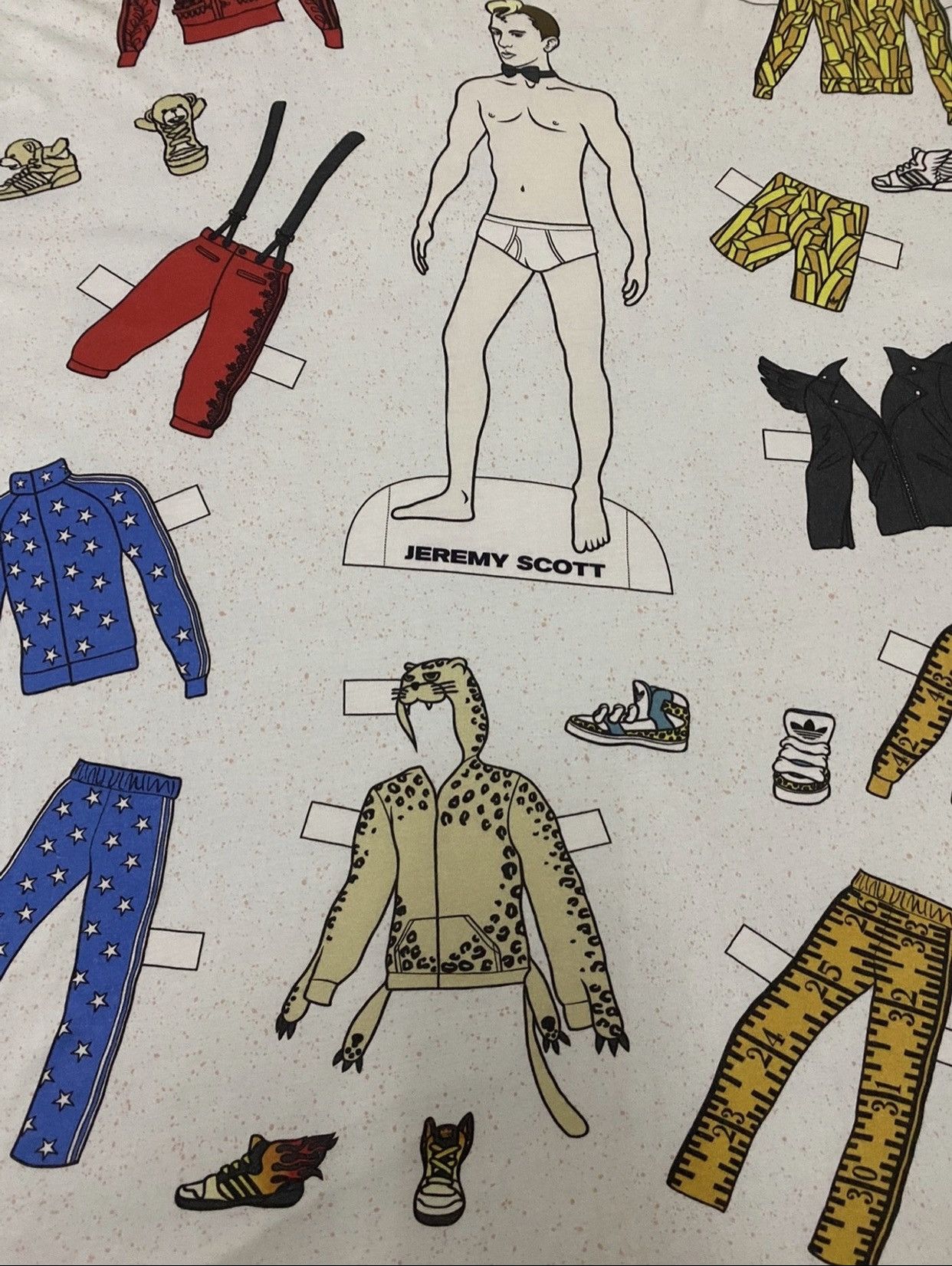 Adidas × Designer × Jeremy Scott adidas Jeremy Scott Big Paper-Doll Graphic Tee Shirt Size US XL / EU 56 / 4 - 8 Thumbnail