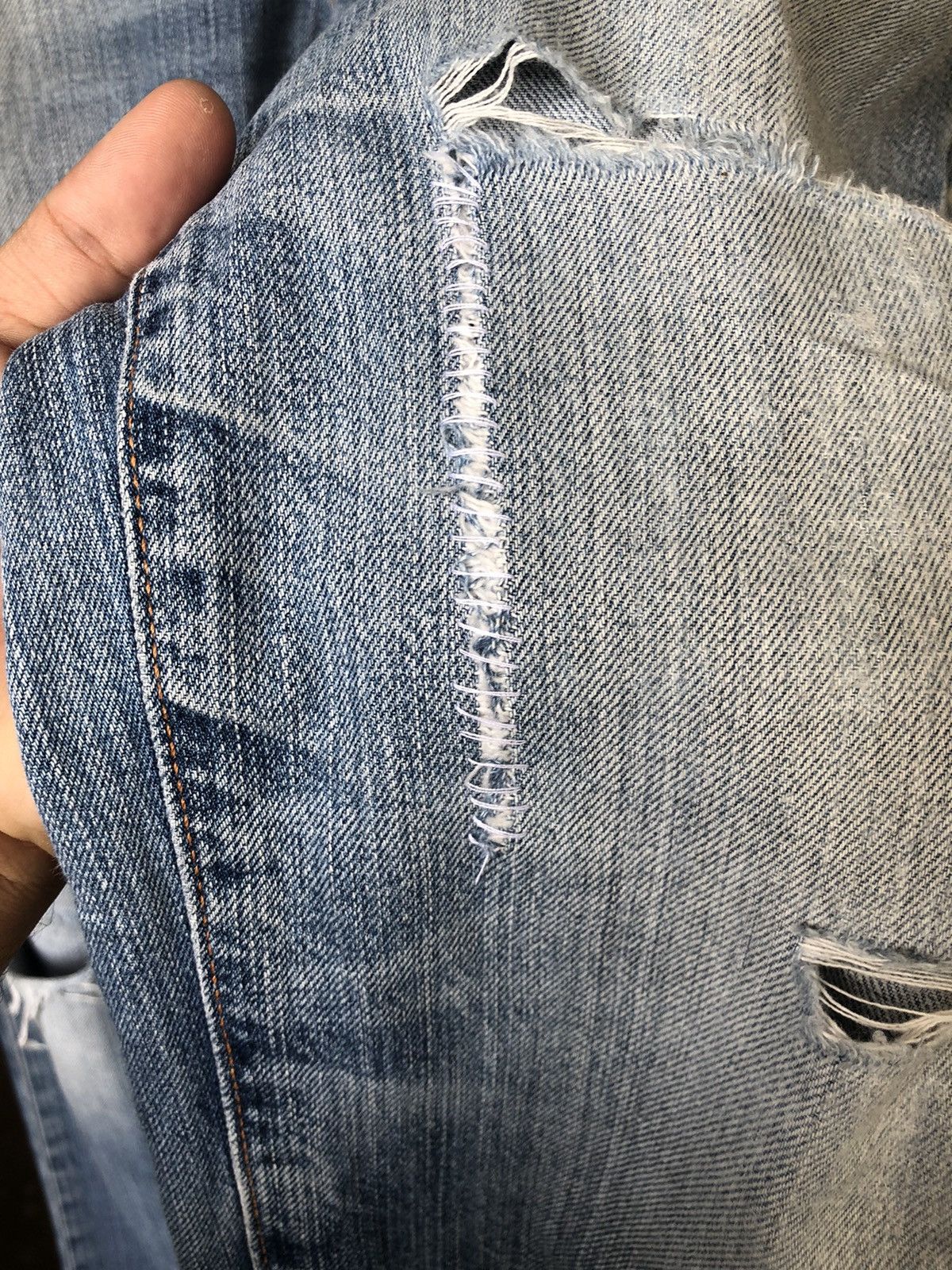 Levi's Vintage Levis 502 Distressed Denim Jeans Size US 33 - 9 Thumbnail