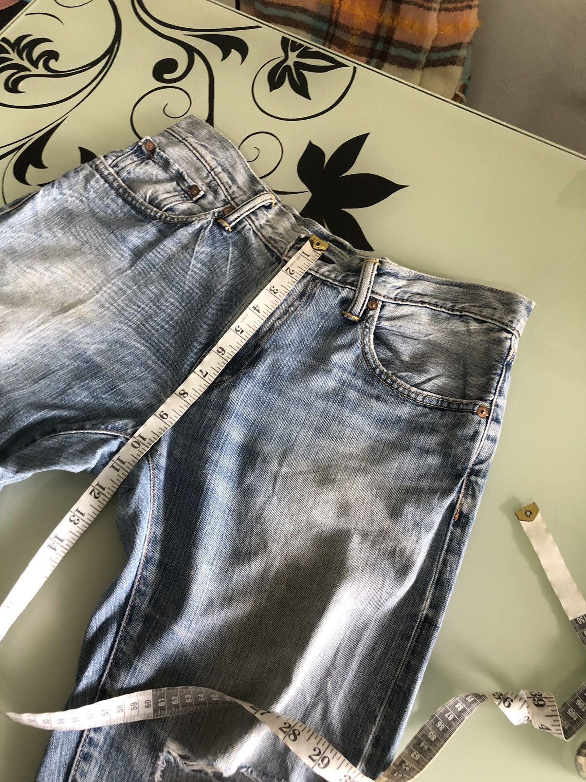Levi's Vintage Levis 502 Distressed Denim Jeans Size US 33 - 22 Thumbnail
