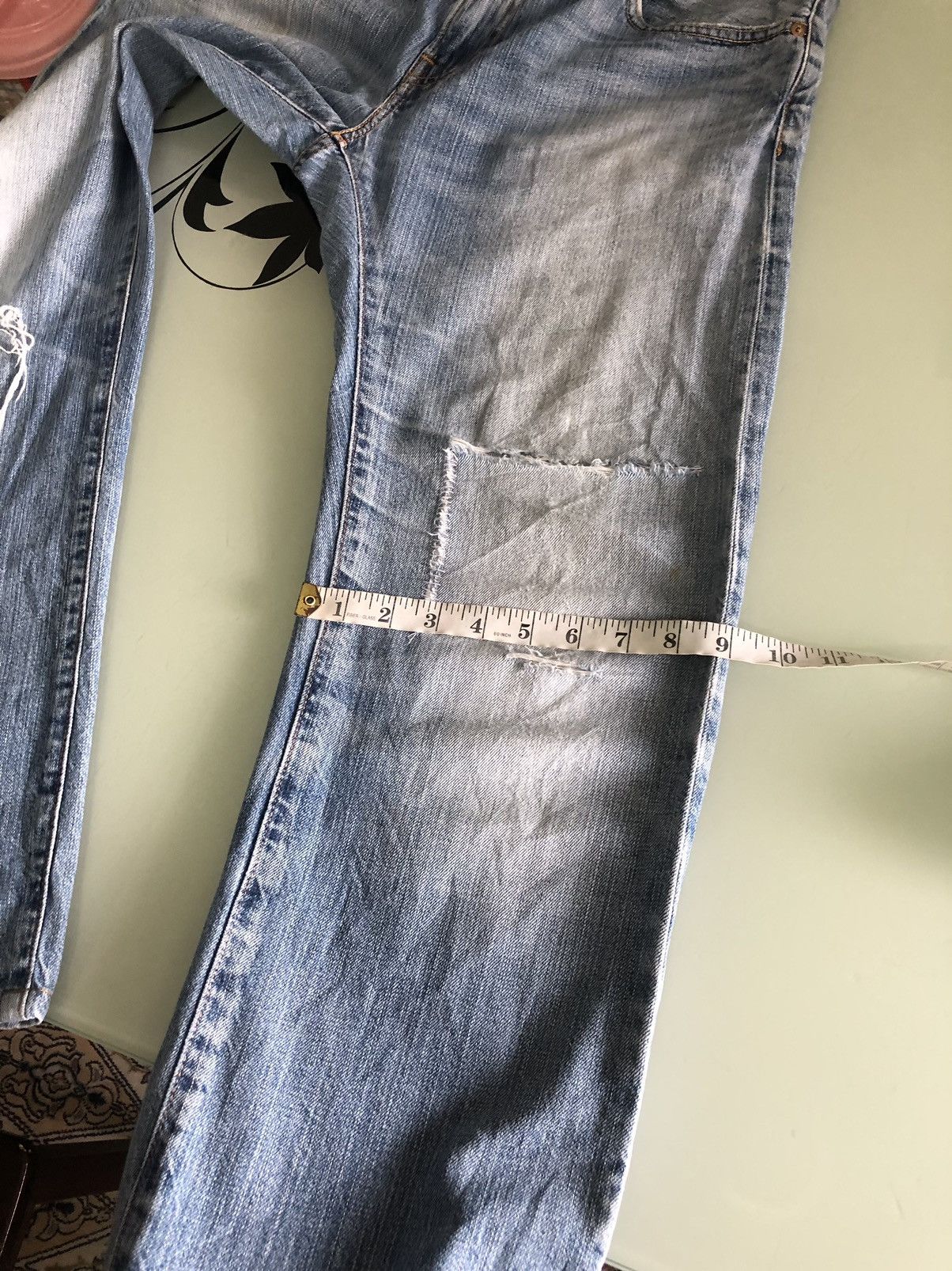Levi's Vintage Levis 502 Distressed Denim Jeans Size US 33 - 23 Thumbnail