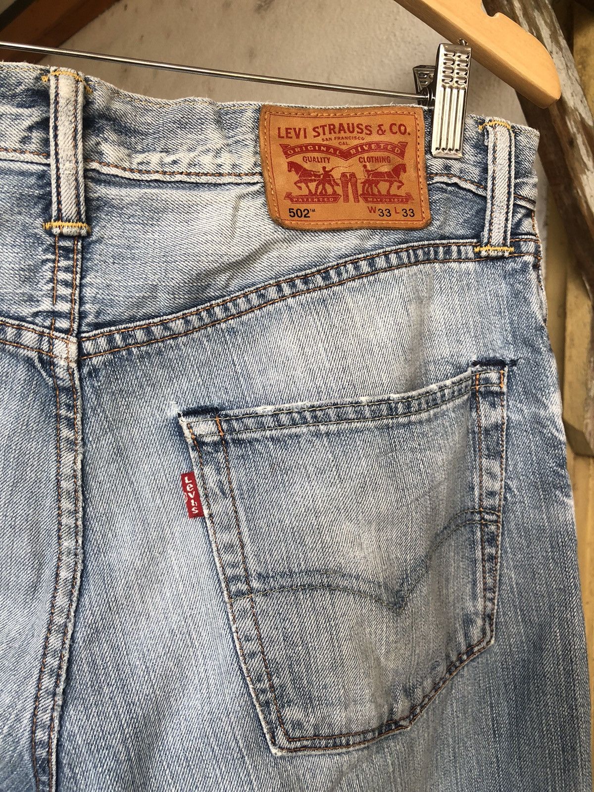 Levi's Vintage Levis 502 Distressed Denim Jeans Size US 33 - 14 Thumbnail