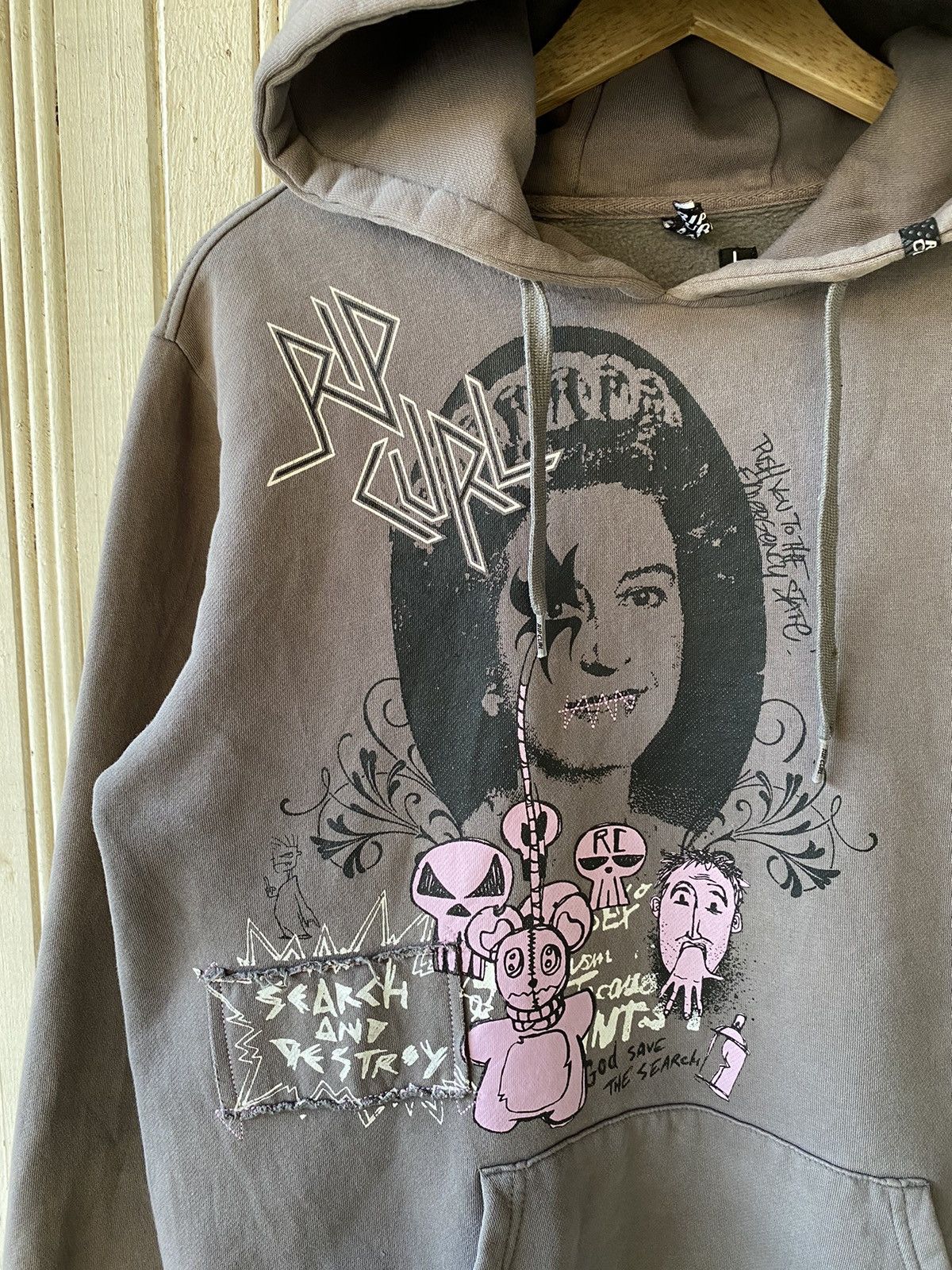 Rip Curl Vintage Y2k Rip Curl Rare Pullover Distressed Hoodie Size US L / EU 52-54 / 3 - 3 Thumbnail