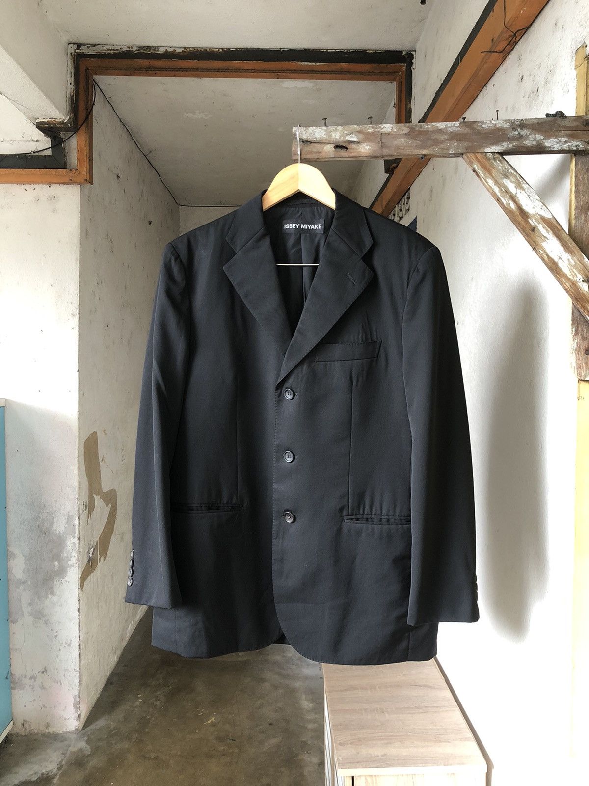 Vintage Issey Miyake Black Single Breasted Blazer