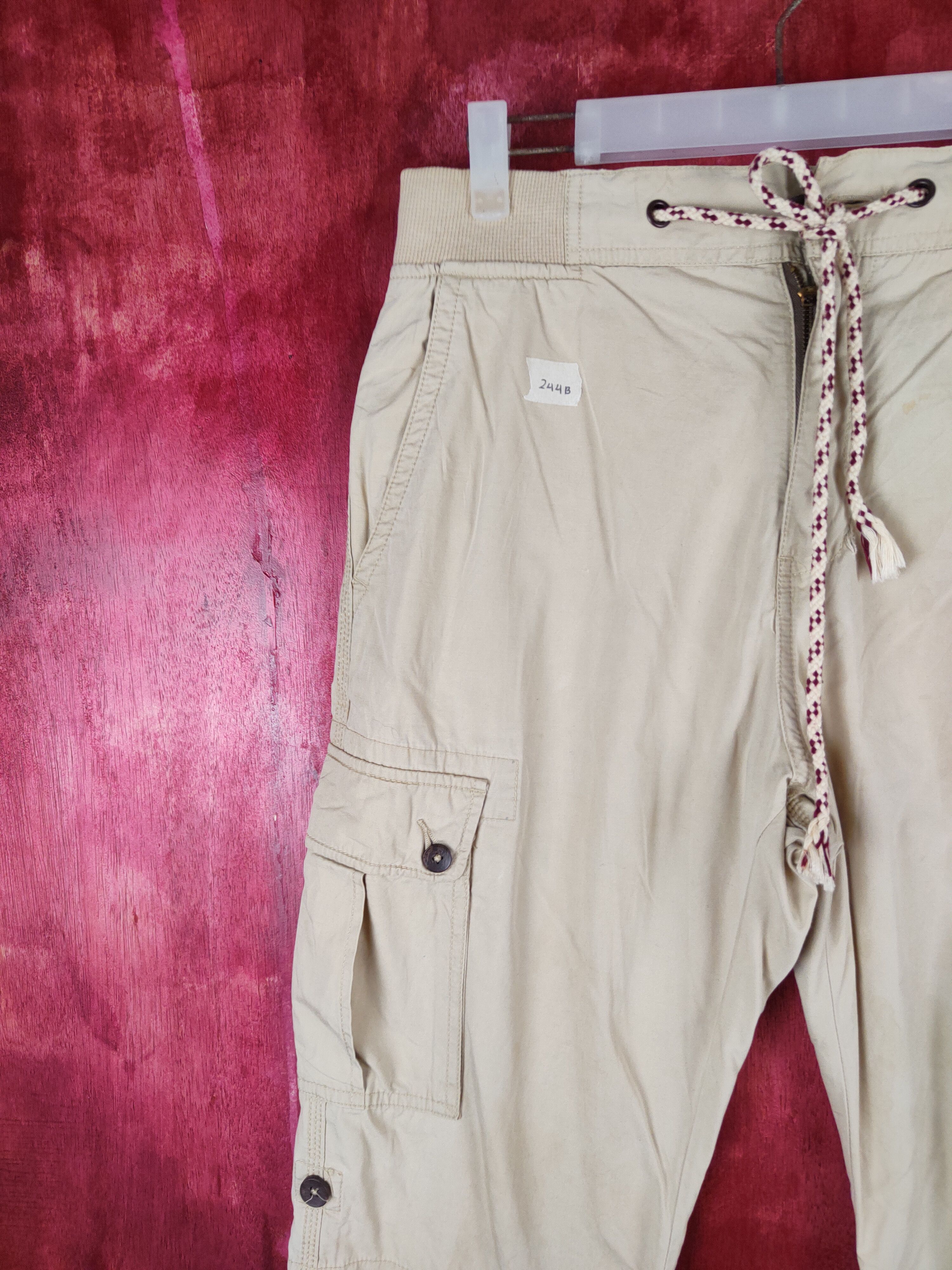 Japanese Brand Back Numbers-Plant Paradise Brown Cropped Pants #244B Size US 30 / EU 46 - 3 Thumbnail