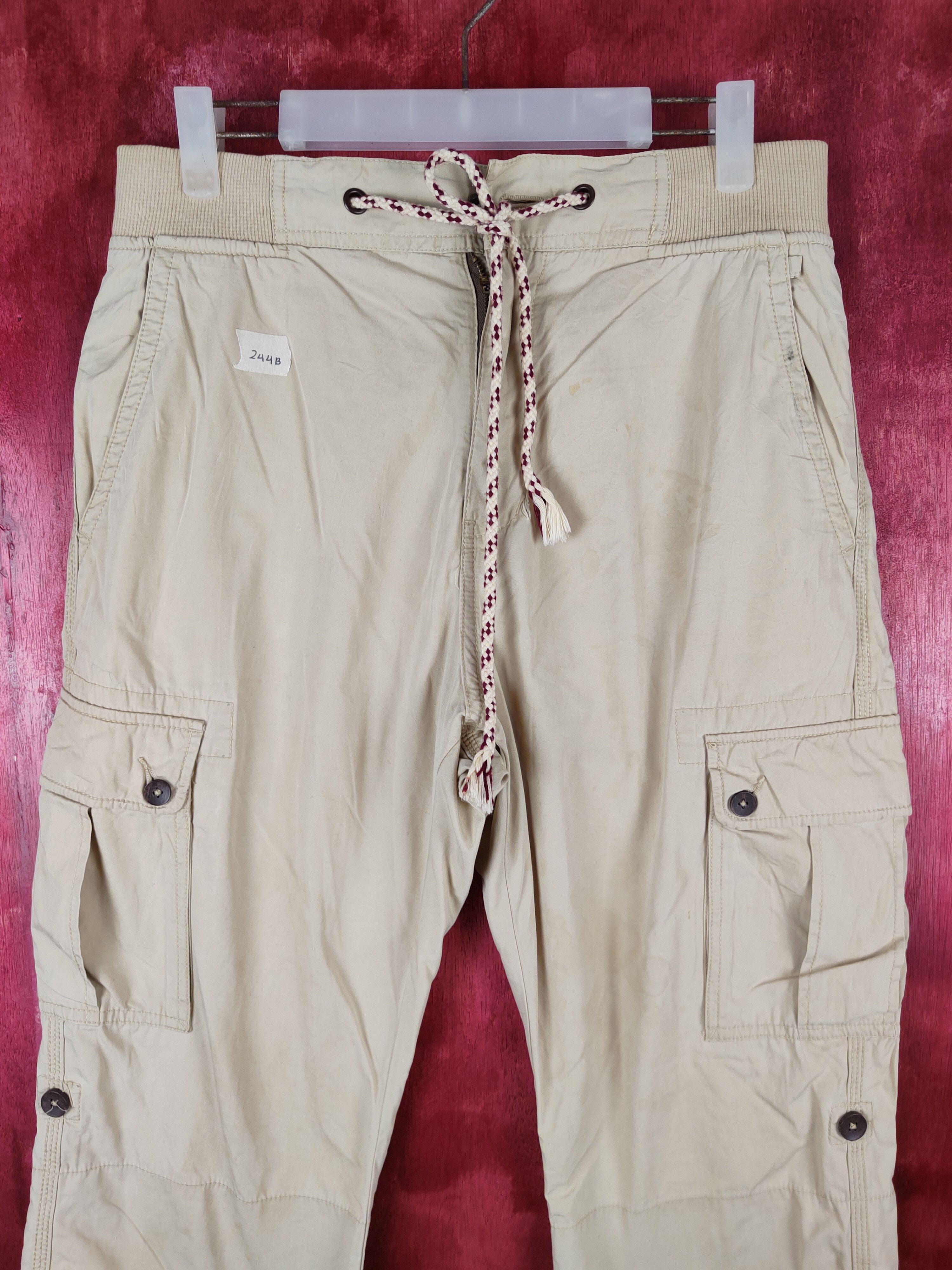 Japanese Brand Back Numbers-Plant Paradise Brown Cropped Pants #244B Size US 30 / EU 46 - 2 Thumbnail