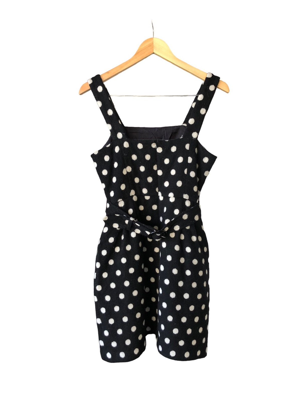 agnes b. Nice❗️Agnes B. Wool Polka Dot Black Dress Belted Size XS / US 0-2 / IT 36-38 - 2 Thumbnail